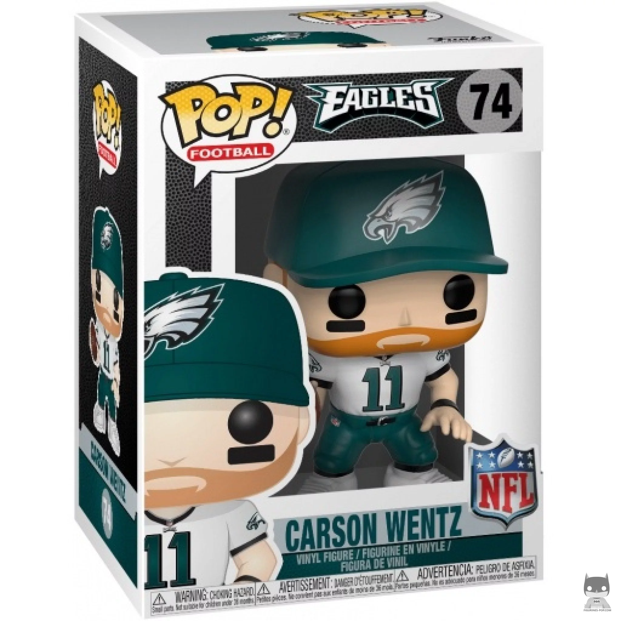 Carson Wentz Funko Pop! figure in its box