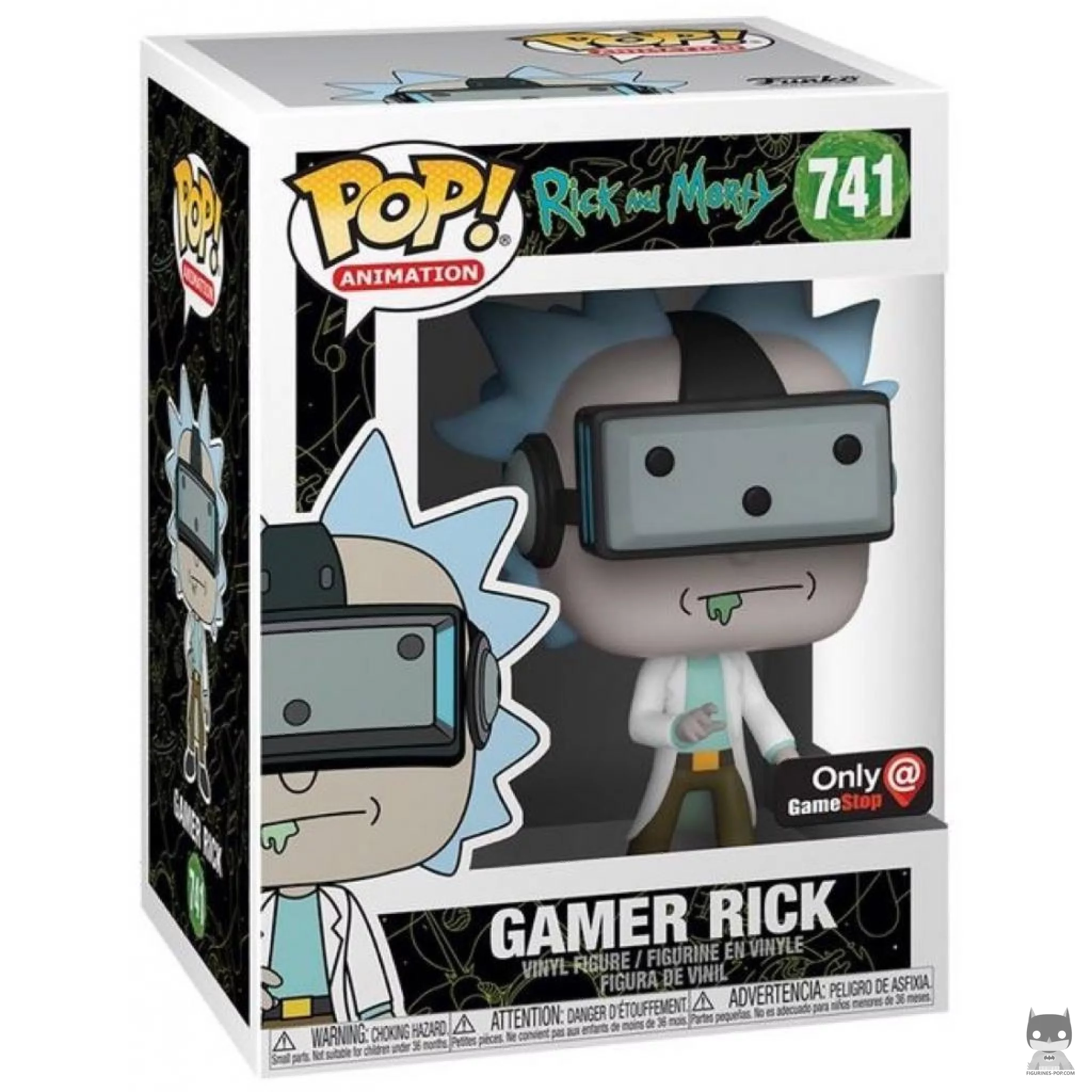 Gamer Rick Funko Pop! figure in its box
