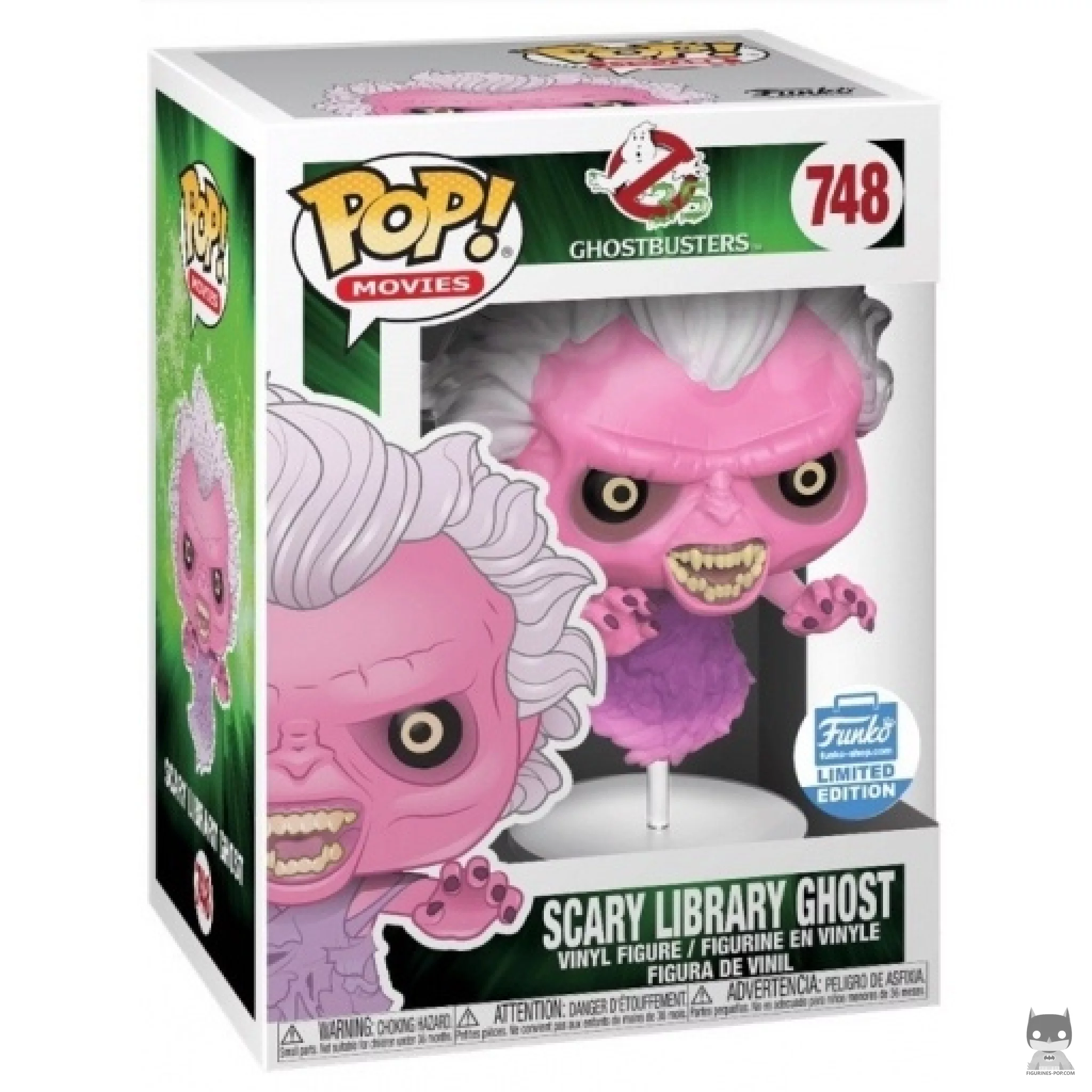 Scary Library Ghost (Translucent) Funko Pop! figure in its box