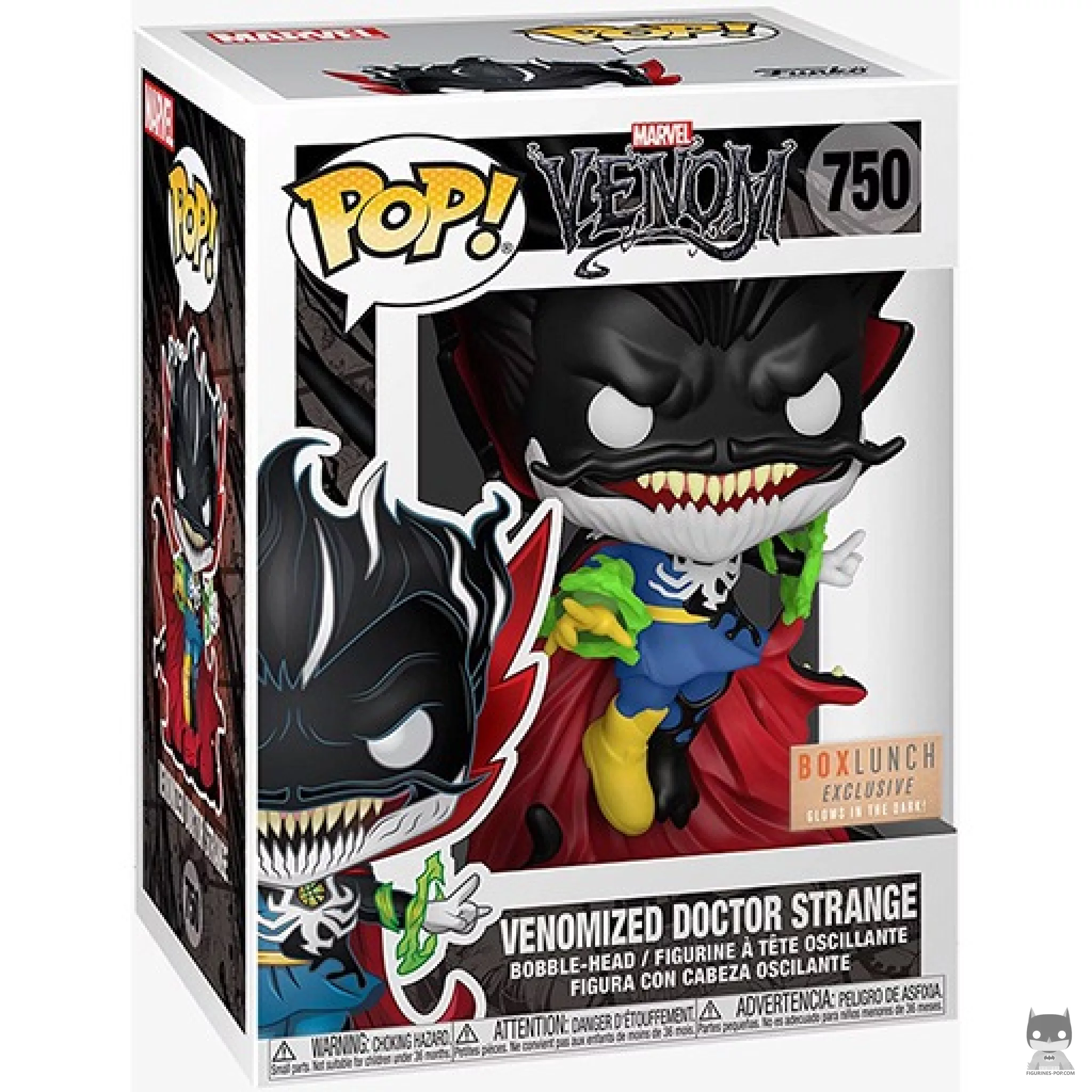 Venomized Doctor Strange Funko Pop! figure in its box
