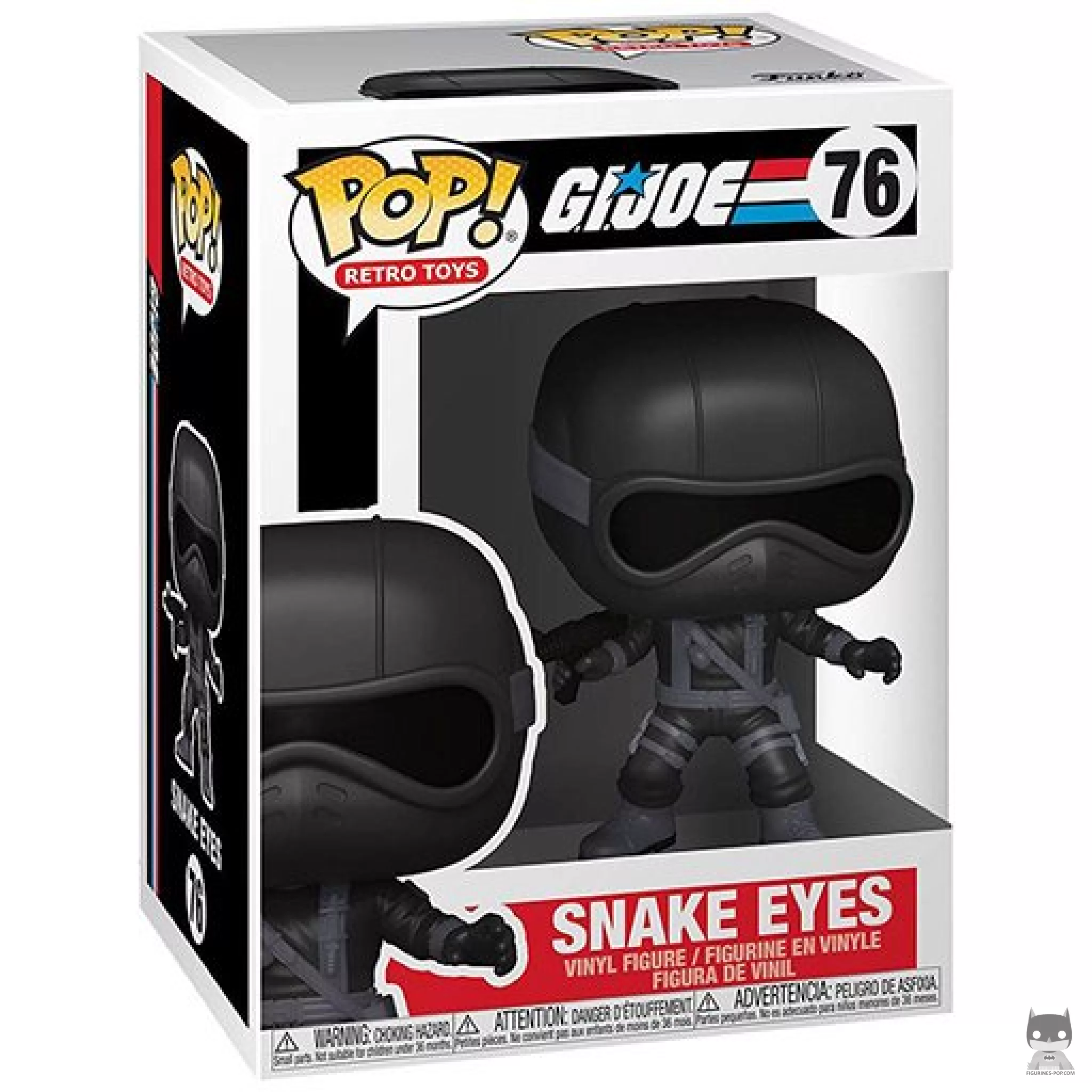 Snake Eyes Funko Pop! figure in its box