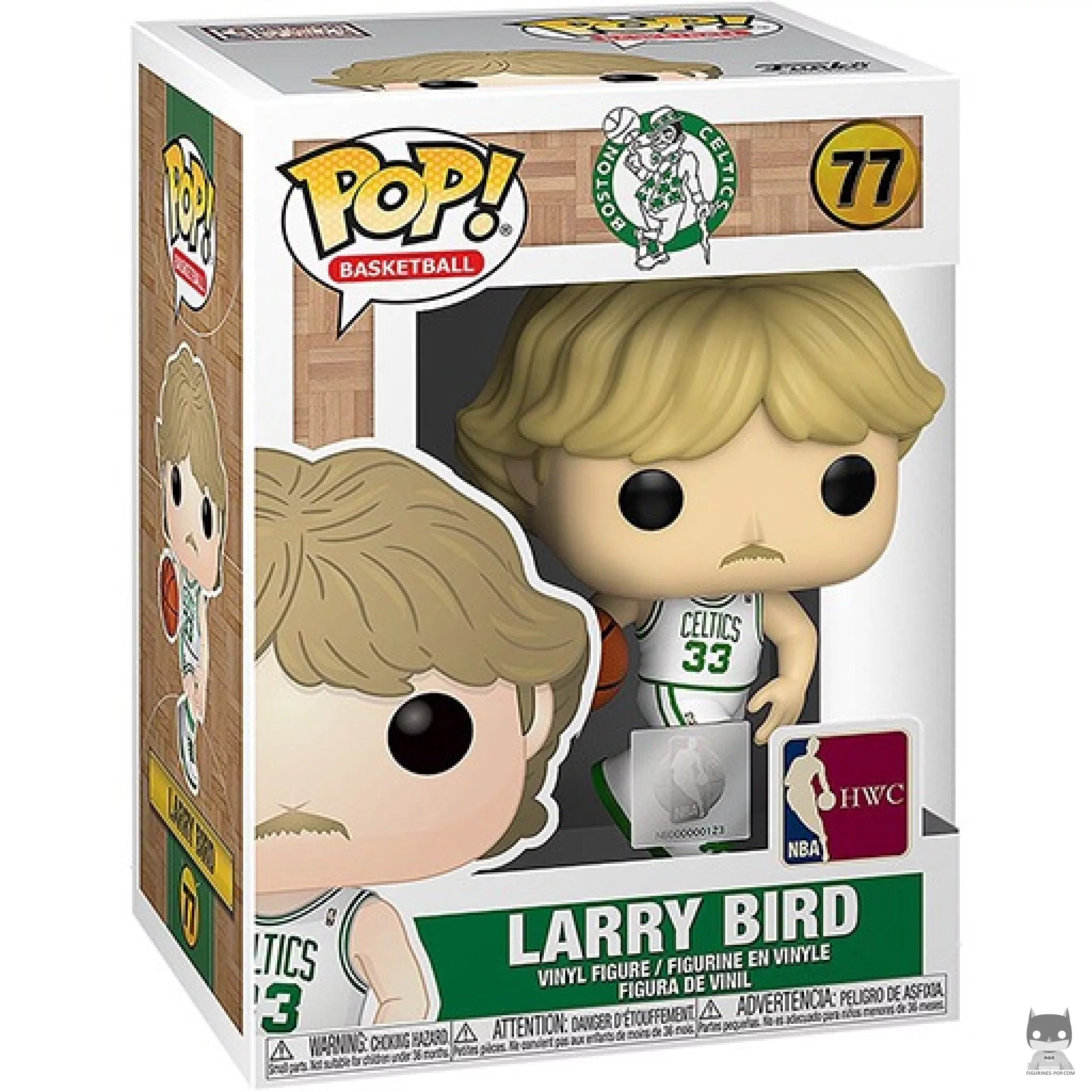 Larry Bird (Celtics home) Funko Pop! figure in its box