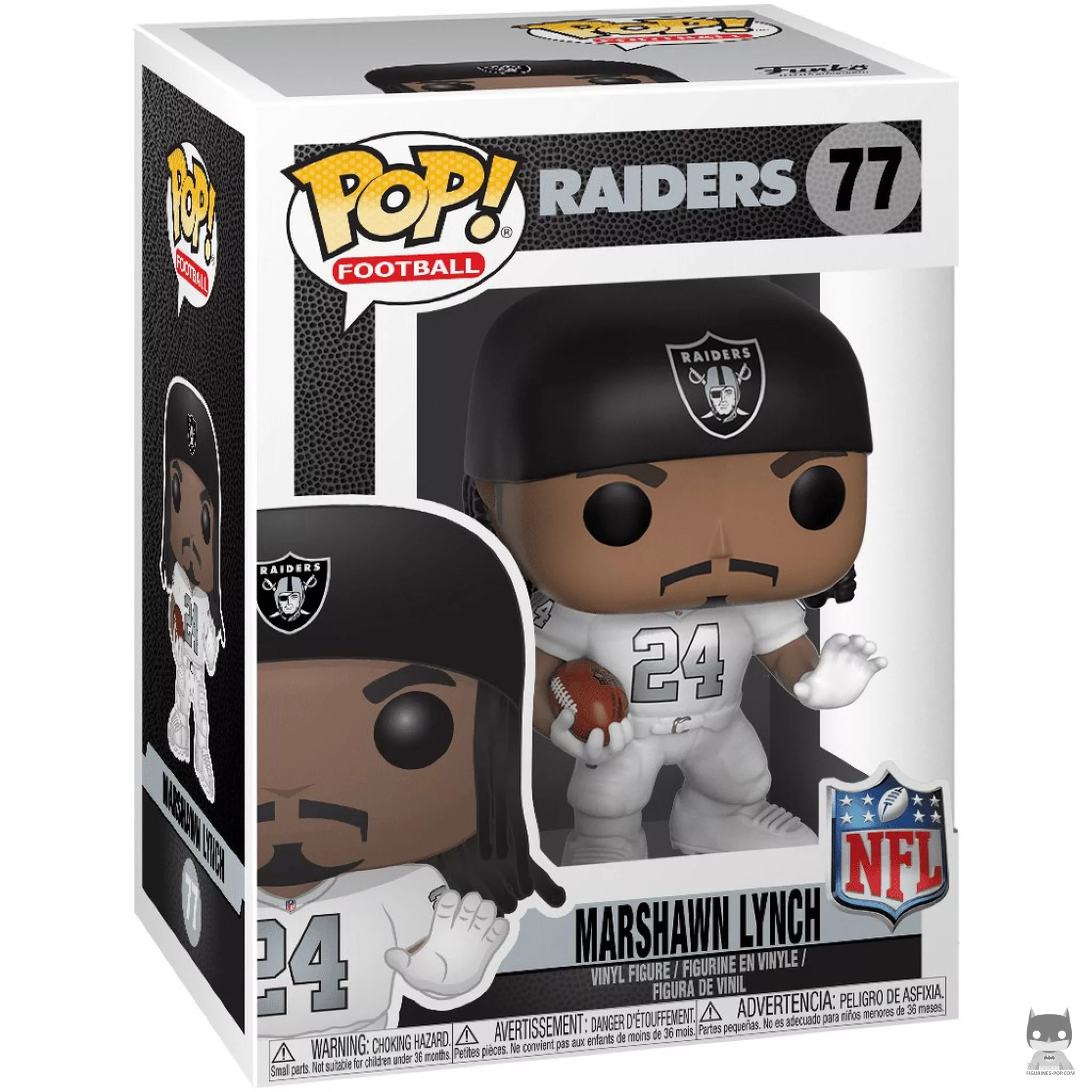 Marshawn Lynch Funko Pop! figure in its box