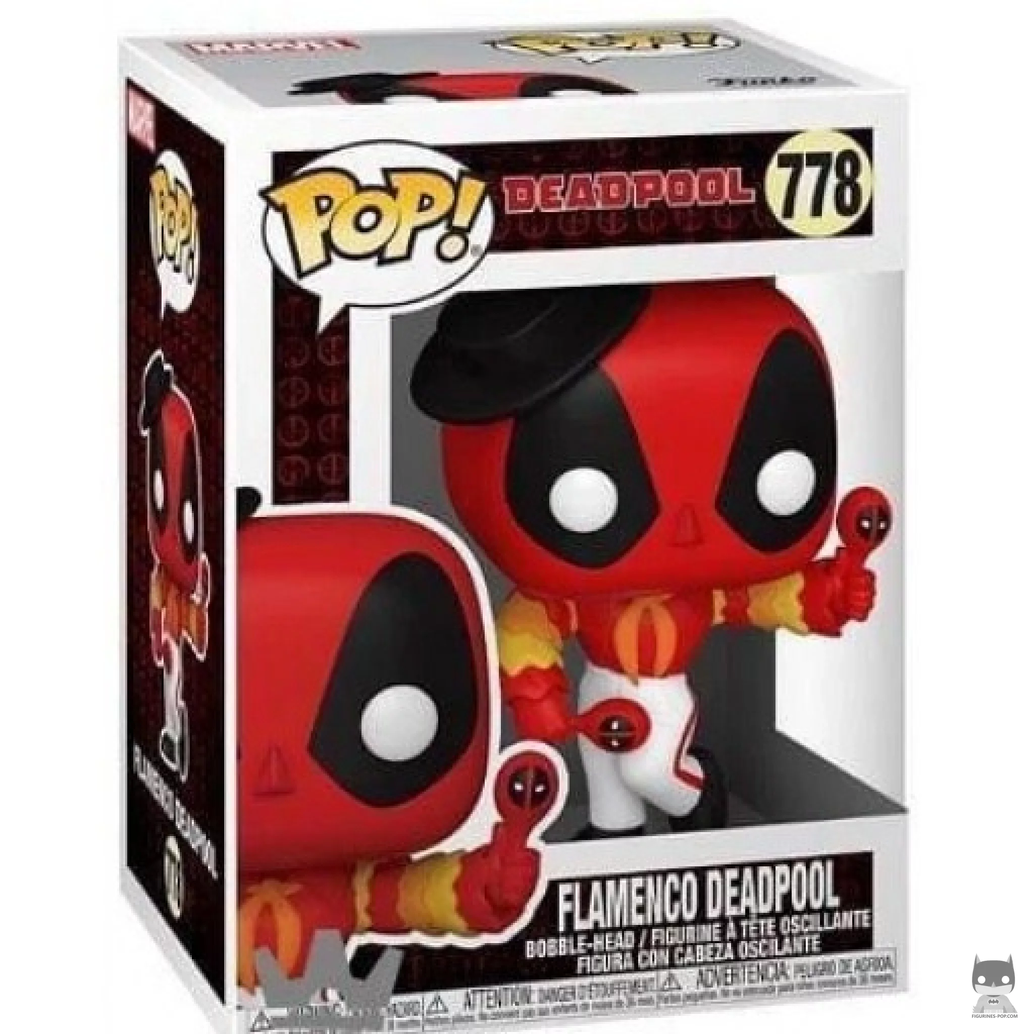 Flamenco Deadpool Funko Pop! figure in its box