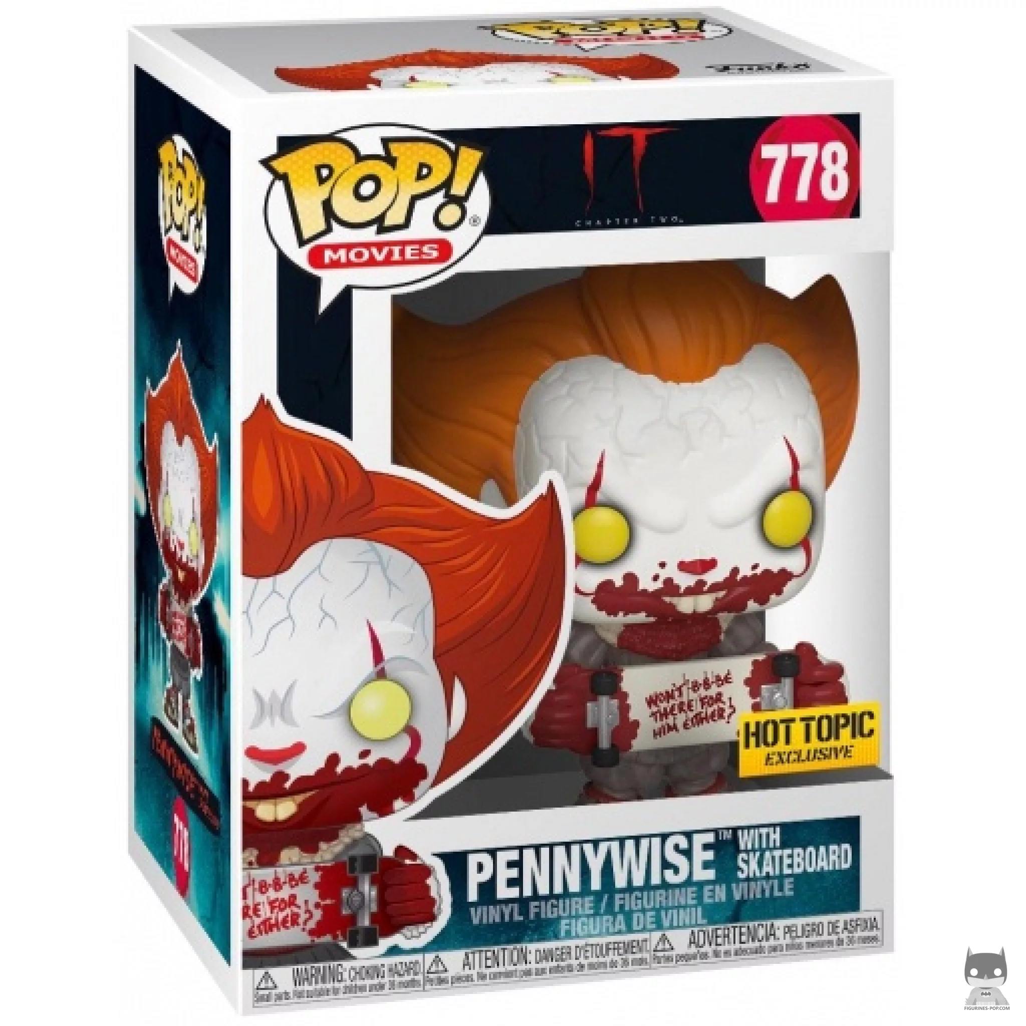 Pennywise with skateboard Funko Pop! figure in its box