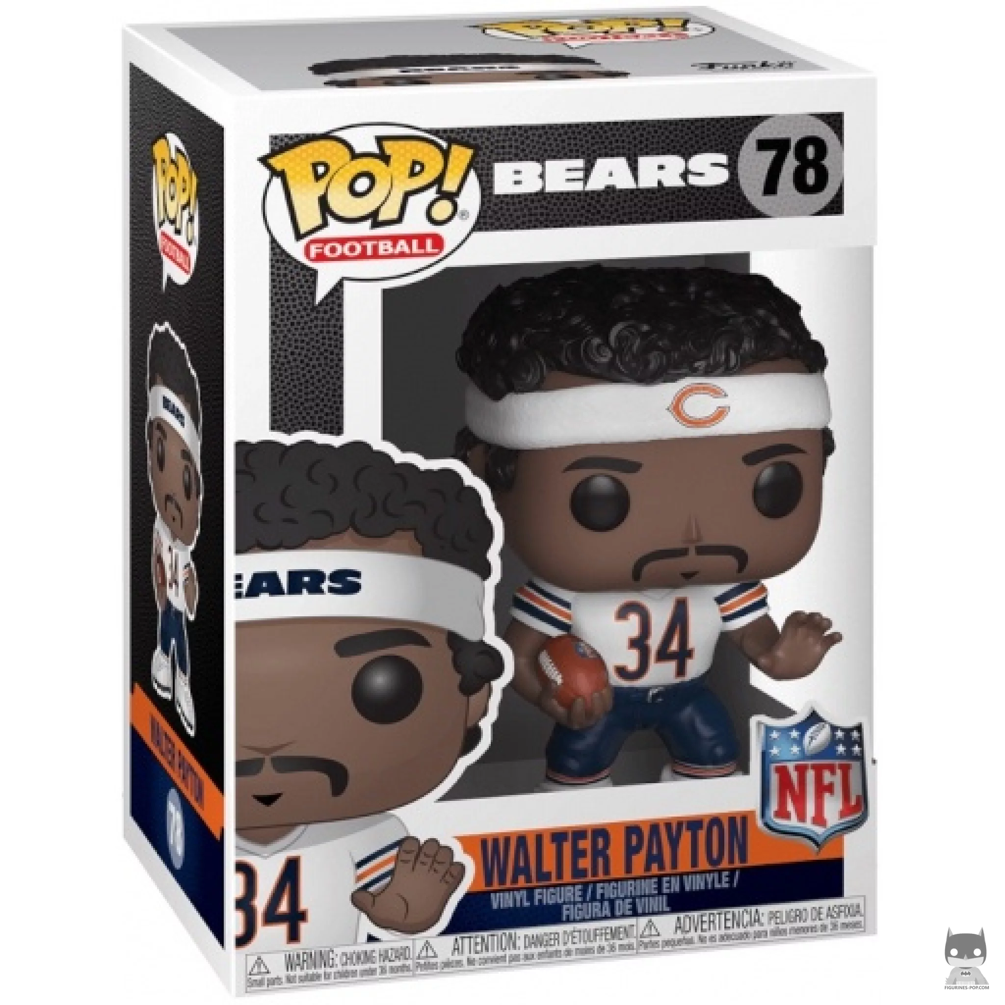 Walter Payton (Away Jersey) Funko Pop! figure in its box