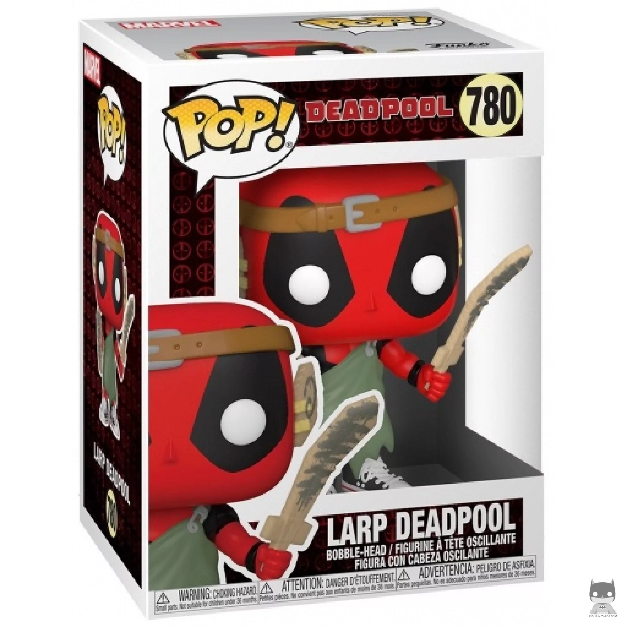 Larp Deadpool Funko Pop! figure in its box