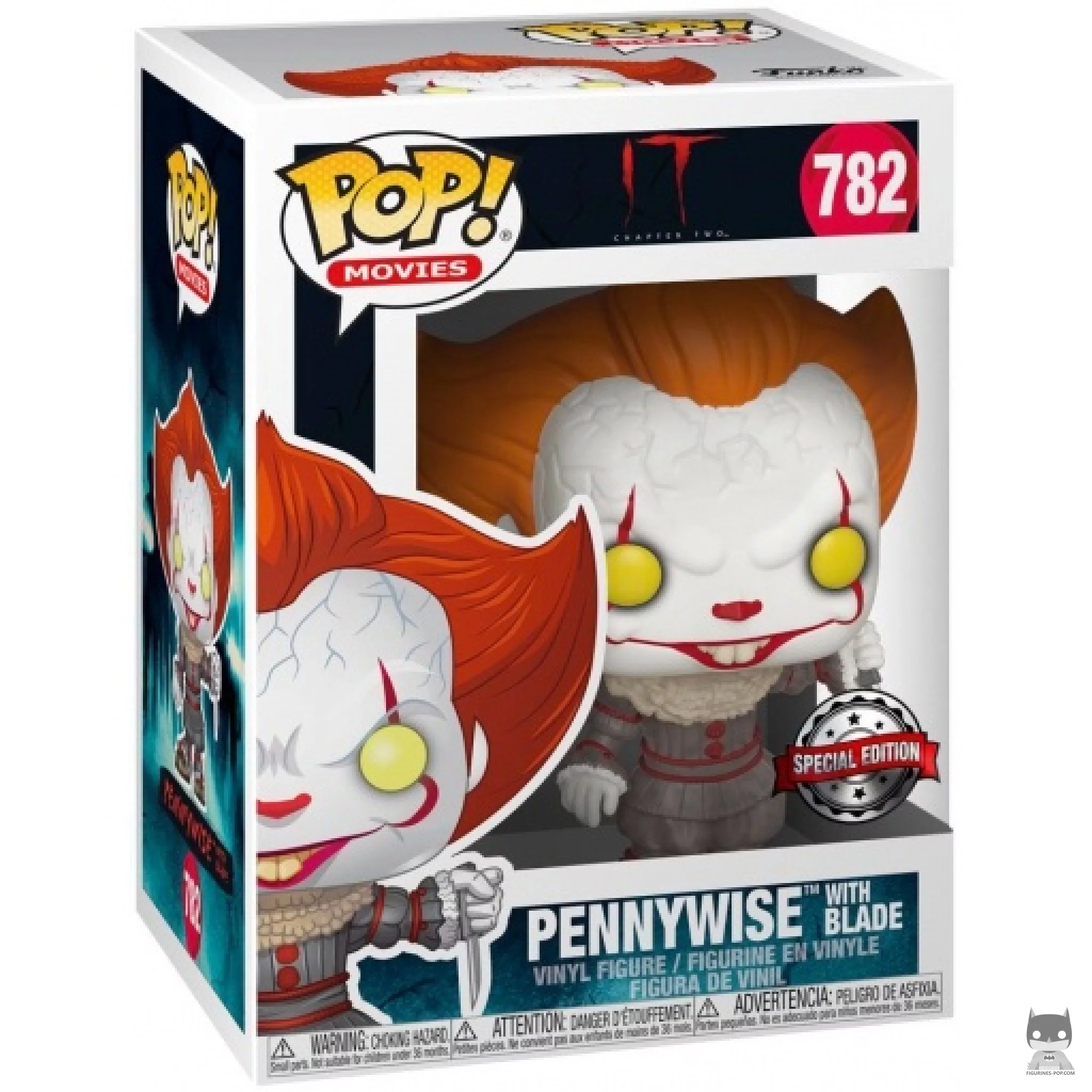 Pennywise with blade Funko Pop! figure in its box