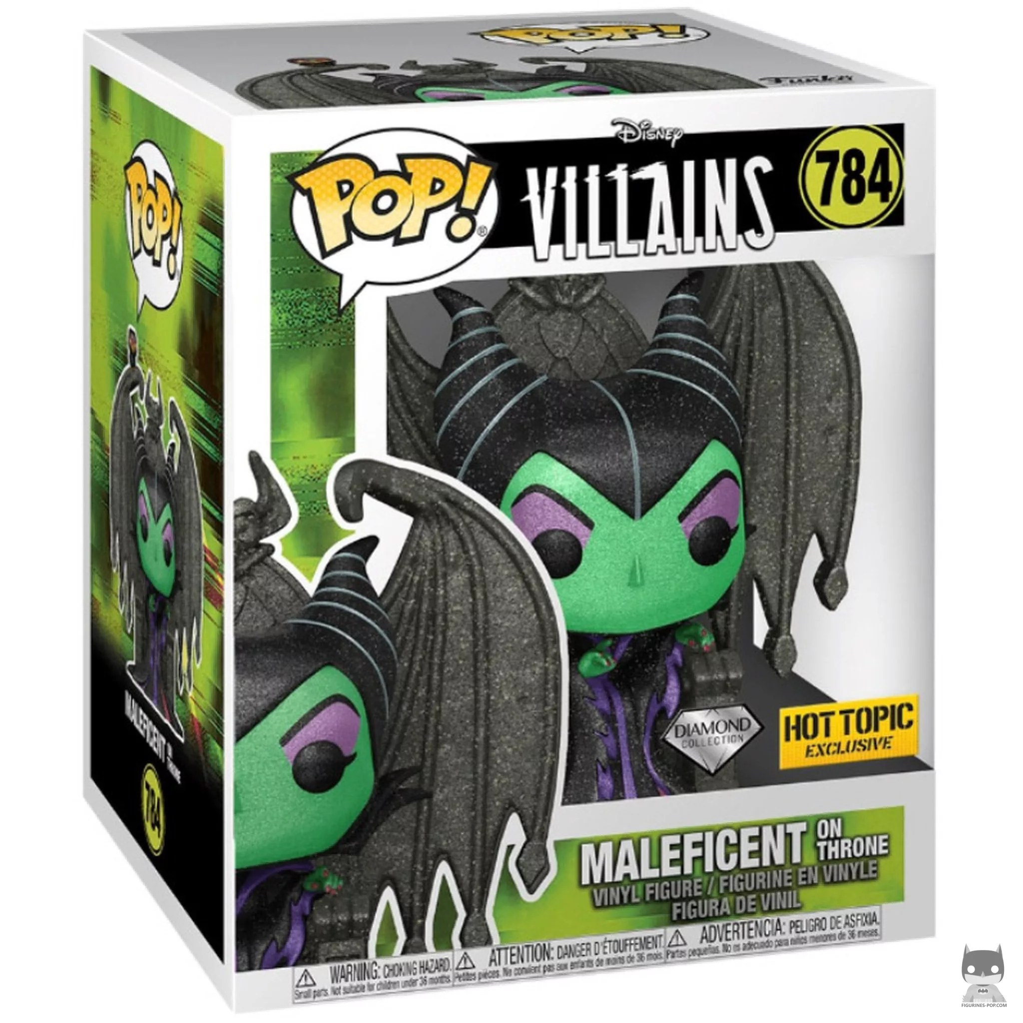 Maleficent on Throne (Diamond Glitter) Funko Pop! figure in its box