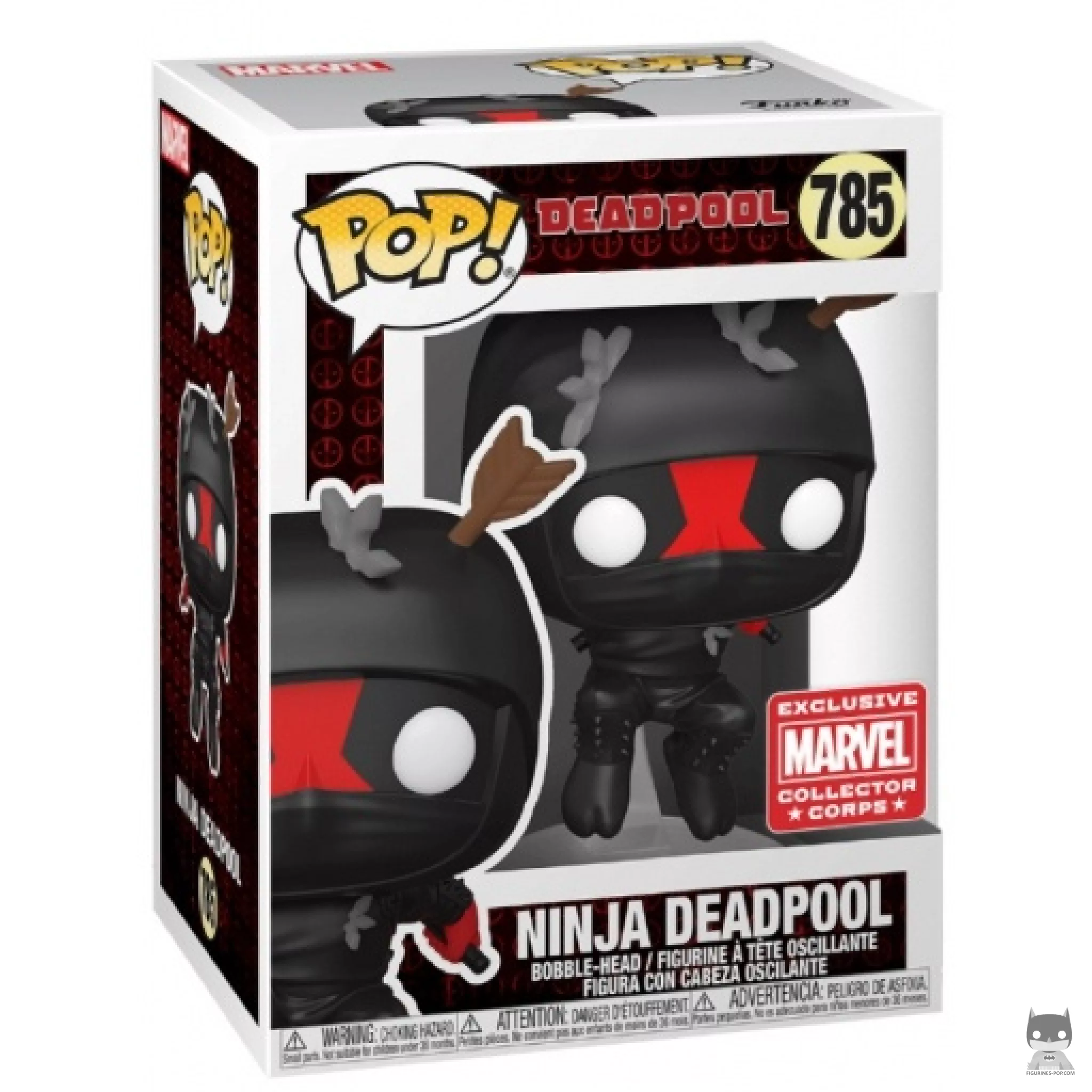 Ninja Deadpool Funko Pop! figure in its box