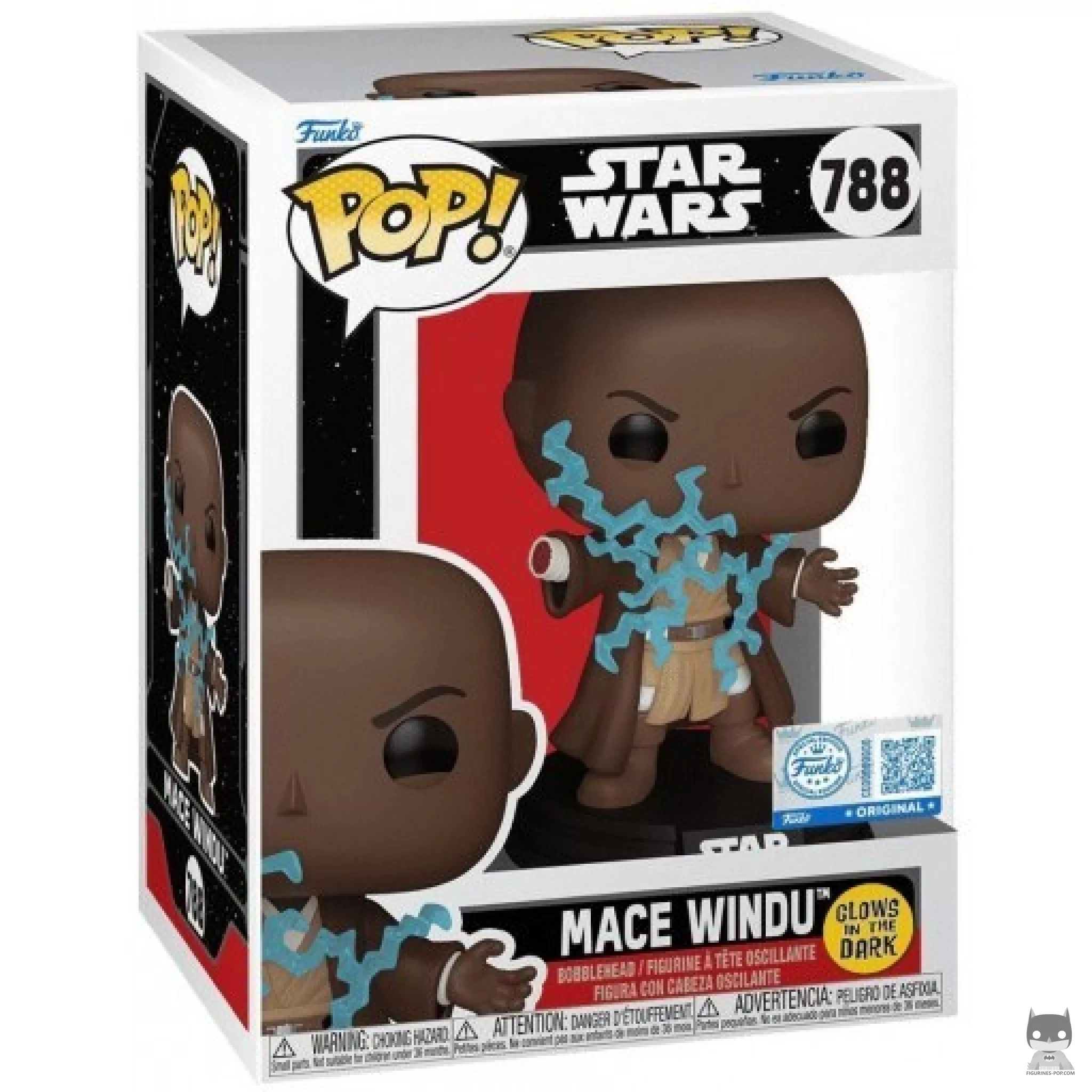 Mace Windu (Glow in the Dark) Funko Pop! figure in its box