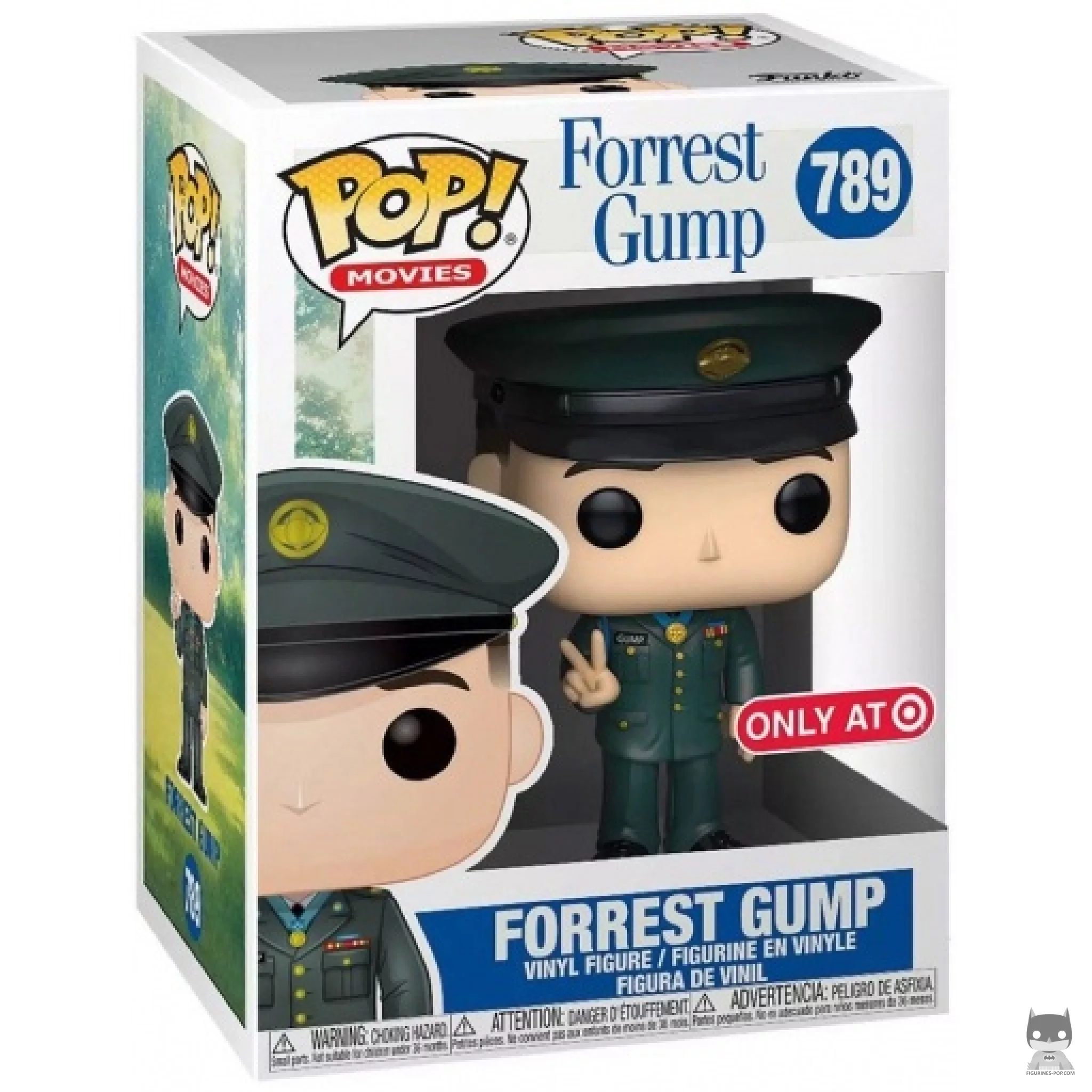 Forrest Gump with uniform Funko Pop! figure in its box
