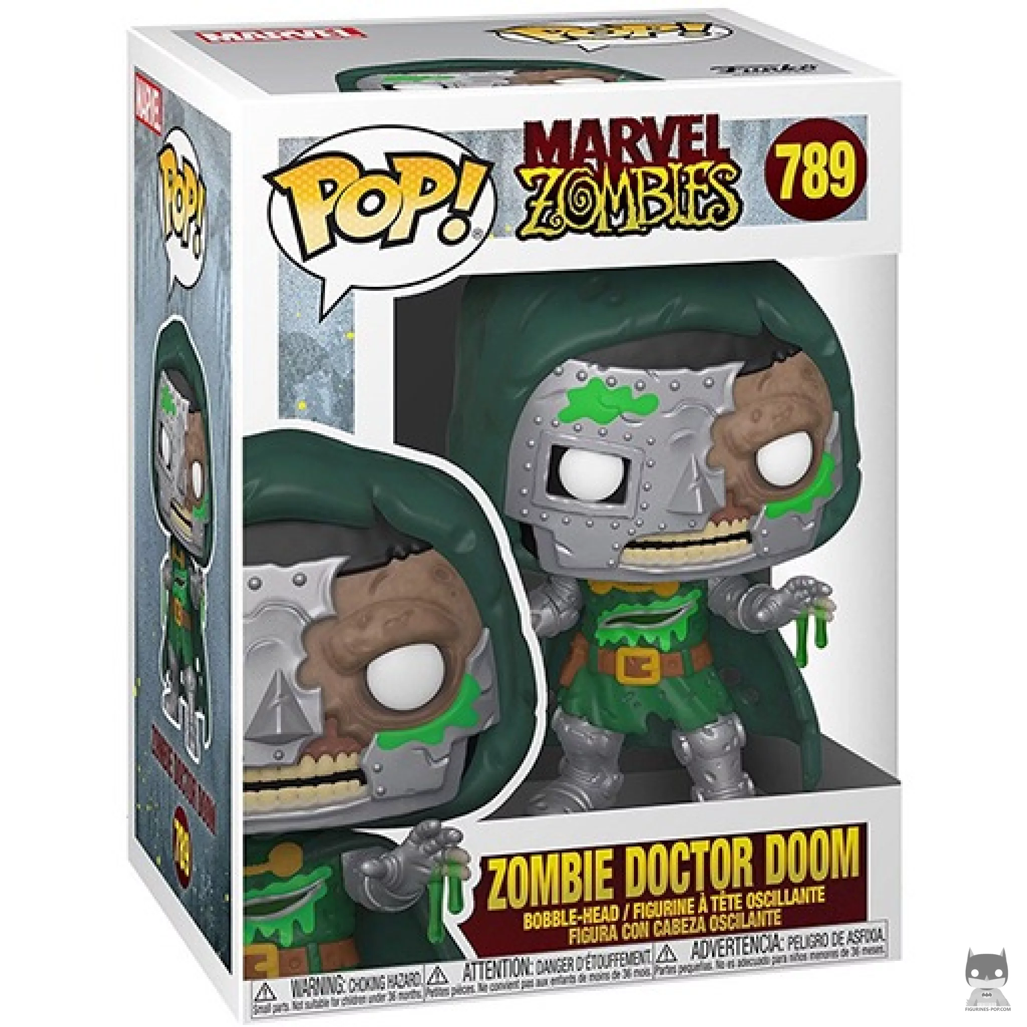 Zombie Doctor Doom Funko Pop! figure in its box