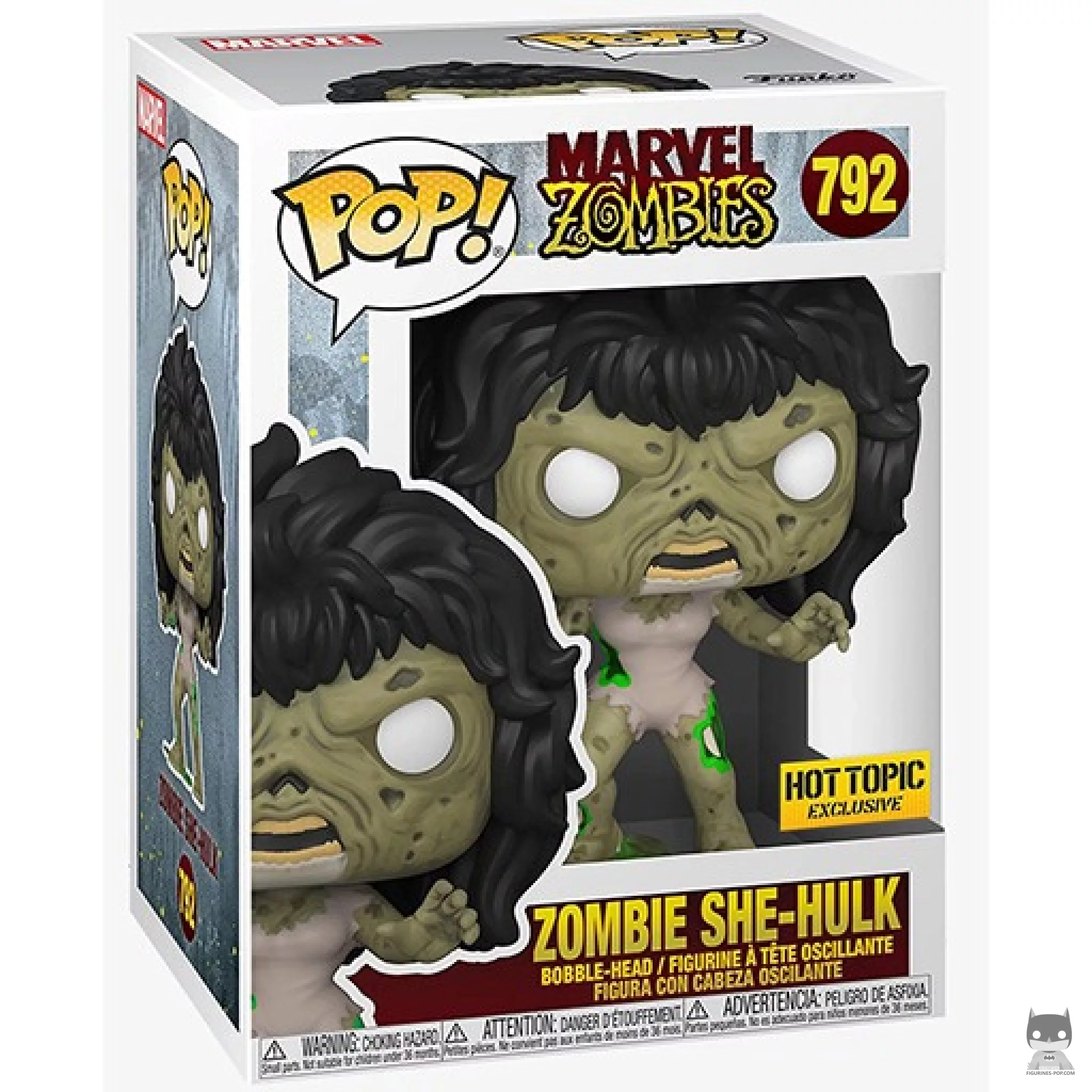 Zombie She-Hulk Funko Pop! figure in its box