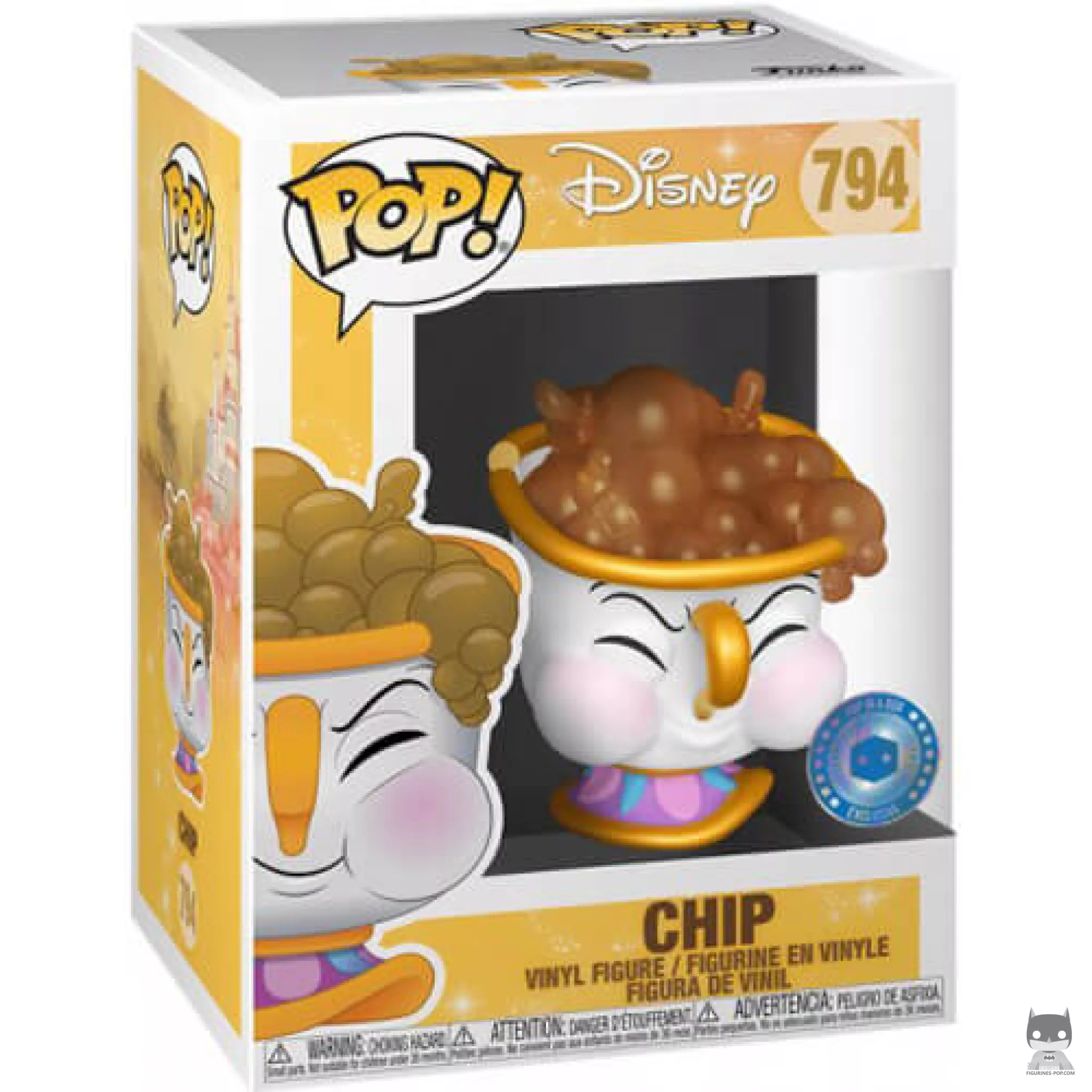Chip Funko Pop! figure in its box