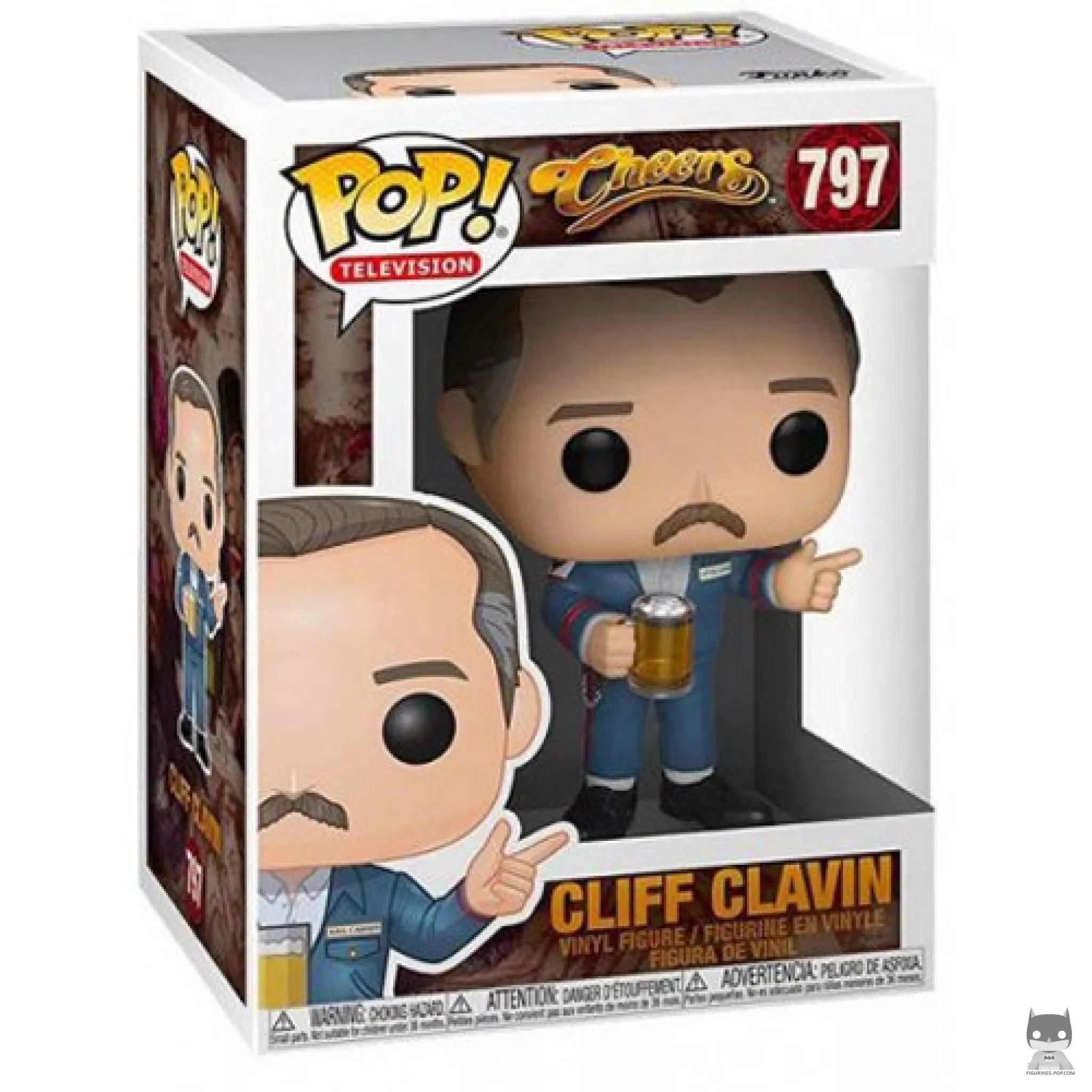 Cliff Clavin Funko Pop! figure in its box