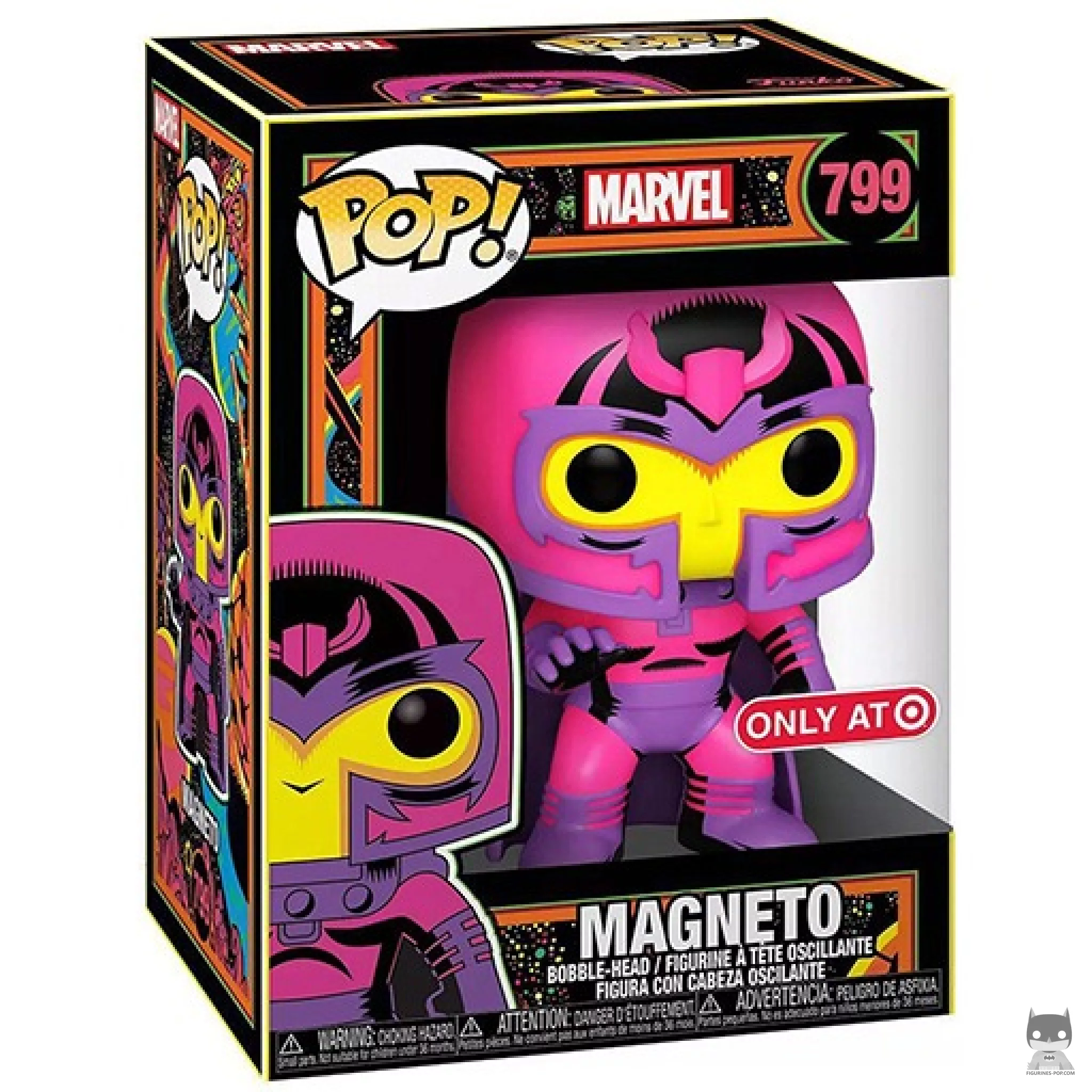 Magneto (Black Light) Funko Pop! figure in its box