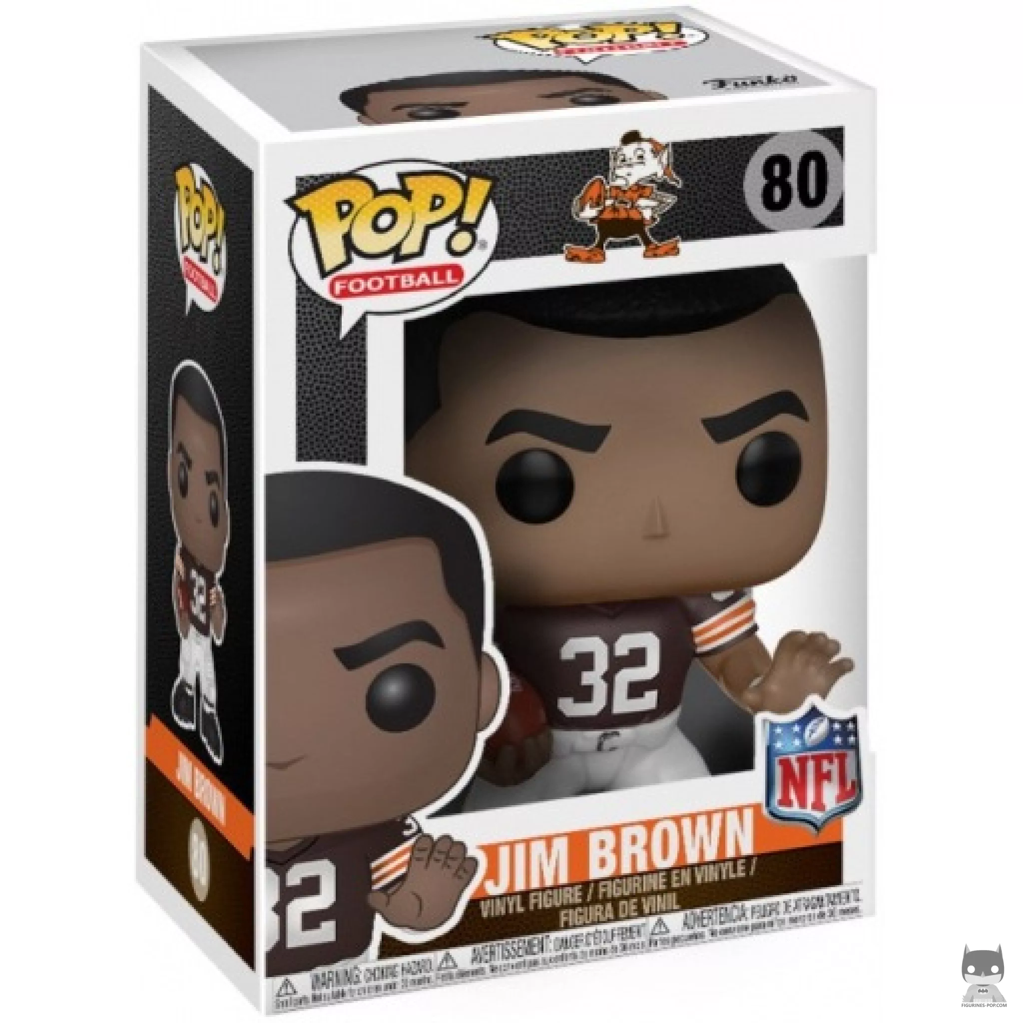 Jim Brown (Browns Home) Funko Pop! figure in its box