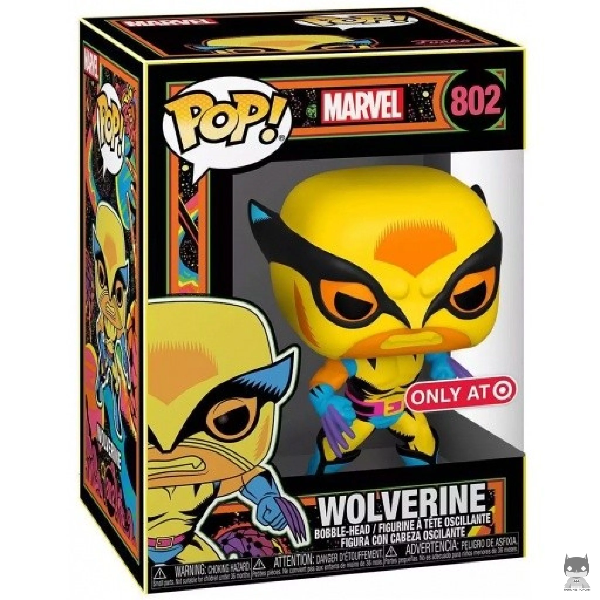Wolverine (Blacklight) Funko Pop! figure in its box