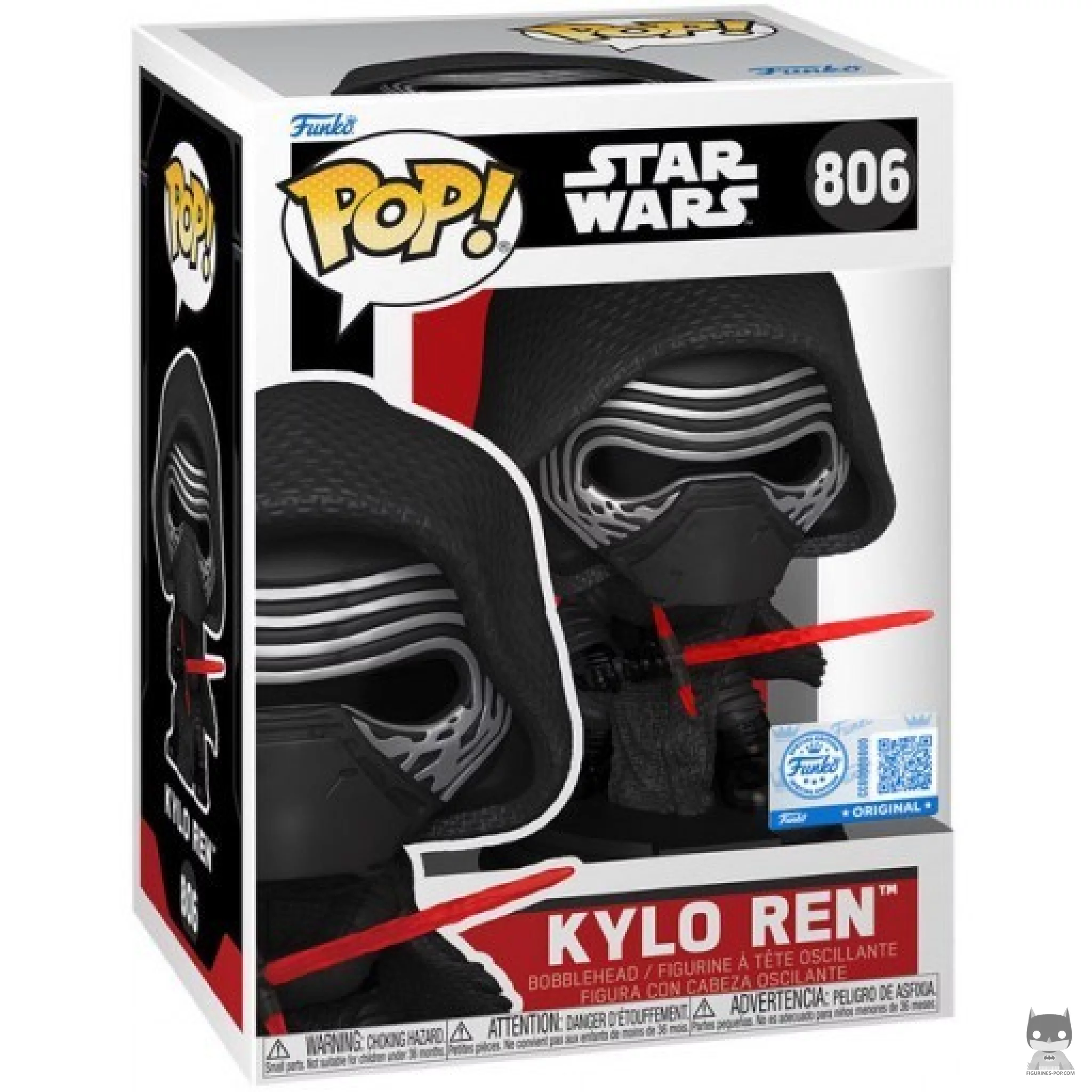 Kylo Ren Funko Pop! figure in its box