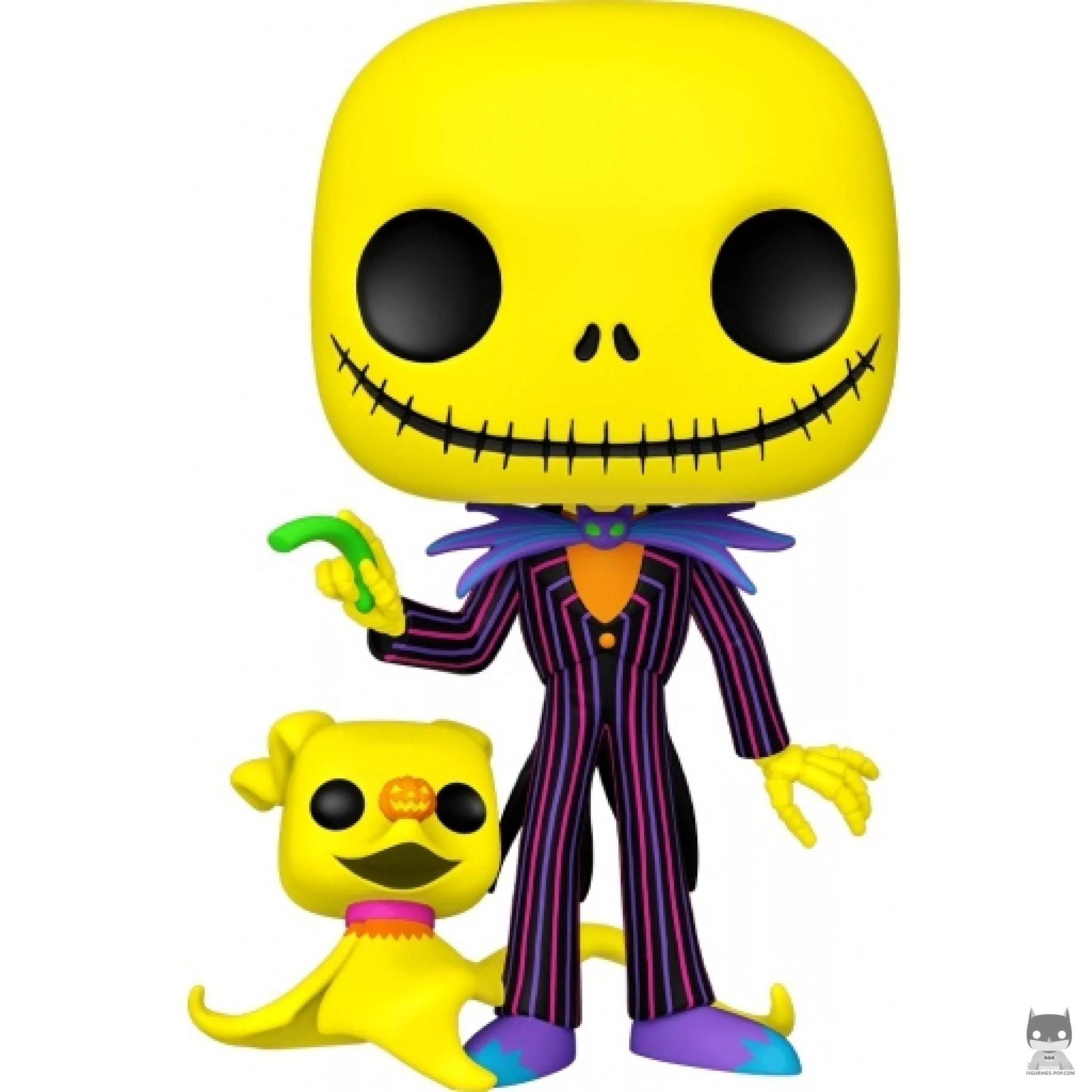 Jack Skellington with Zero (Supersized & Blacklight) Funko Pop! figure (The Nightmare Before Christmas)