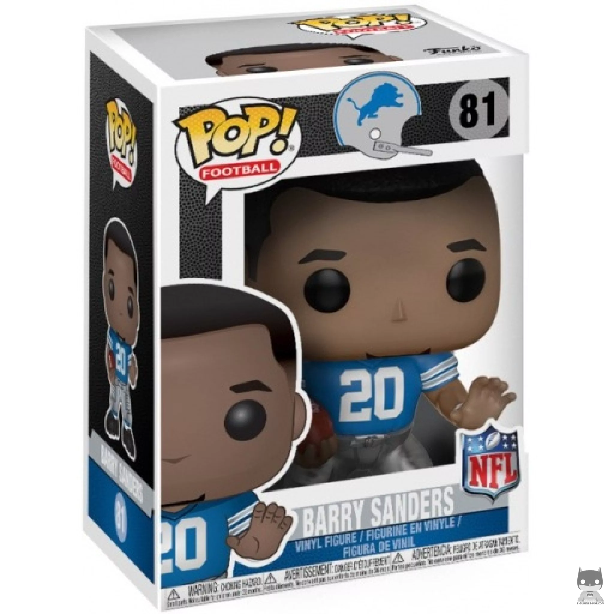 Barry Sanders (Lions Home) Funko Pop! figure in its box