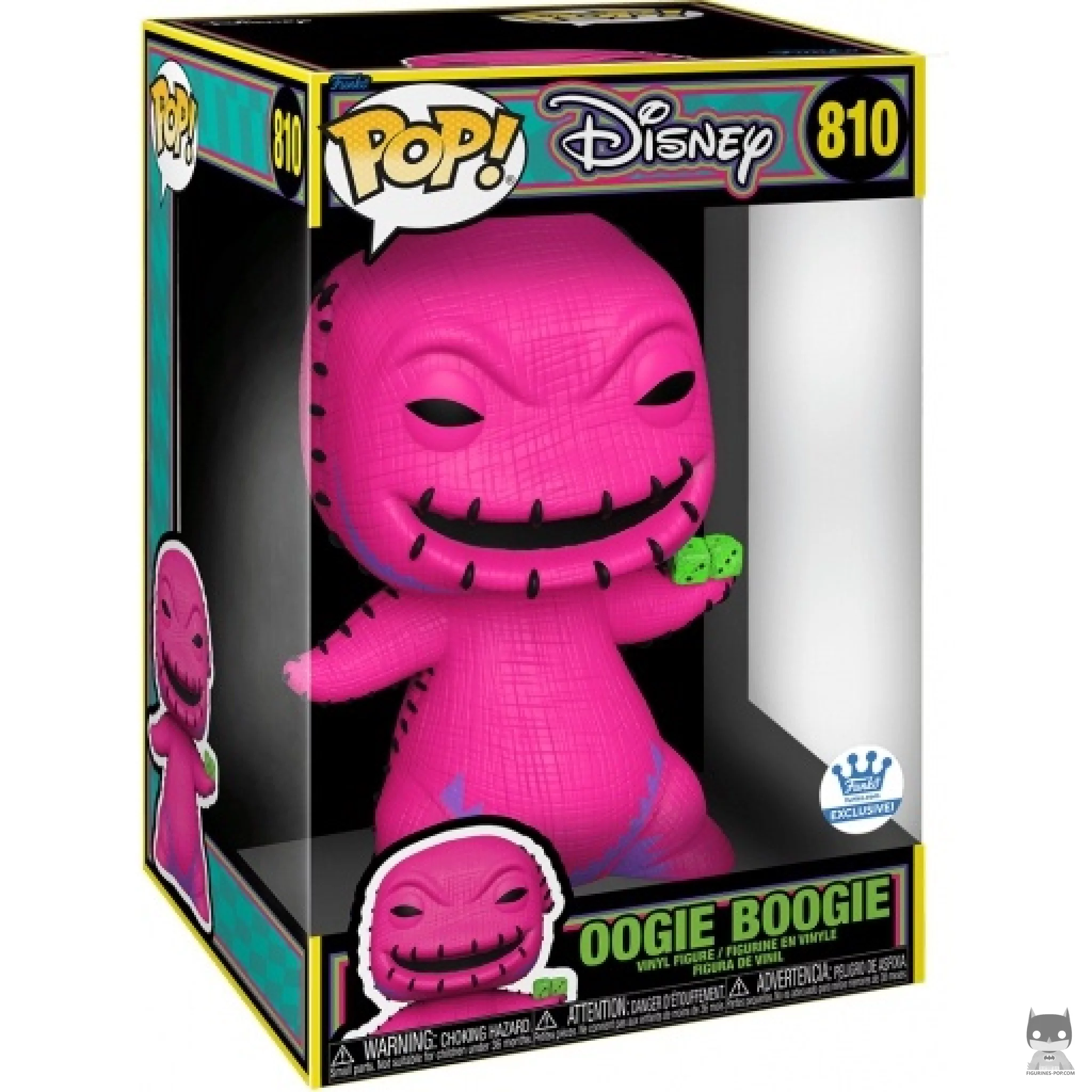 Oogie Boogie (Supersized & Blacklight) Funko Pop! figure in its box