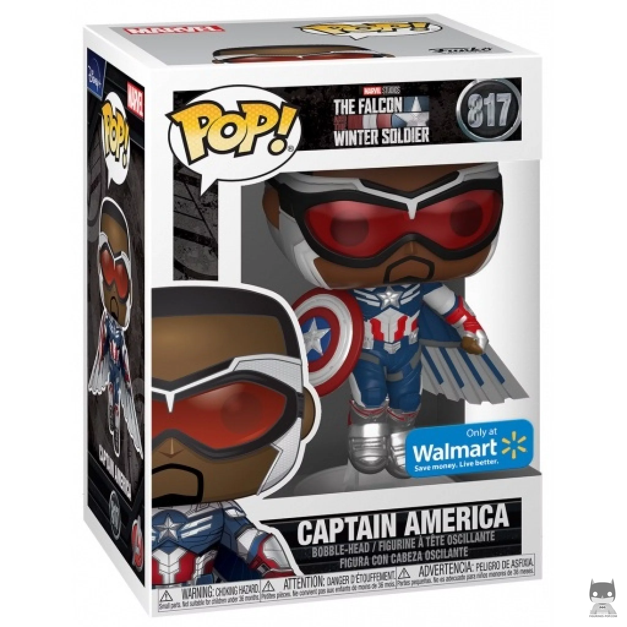 Captain America (Metallic) Funko Pop! figure in its box