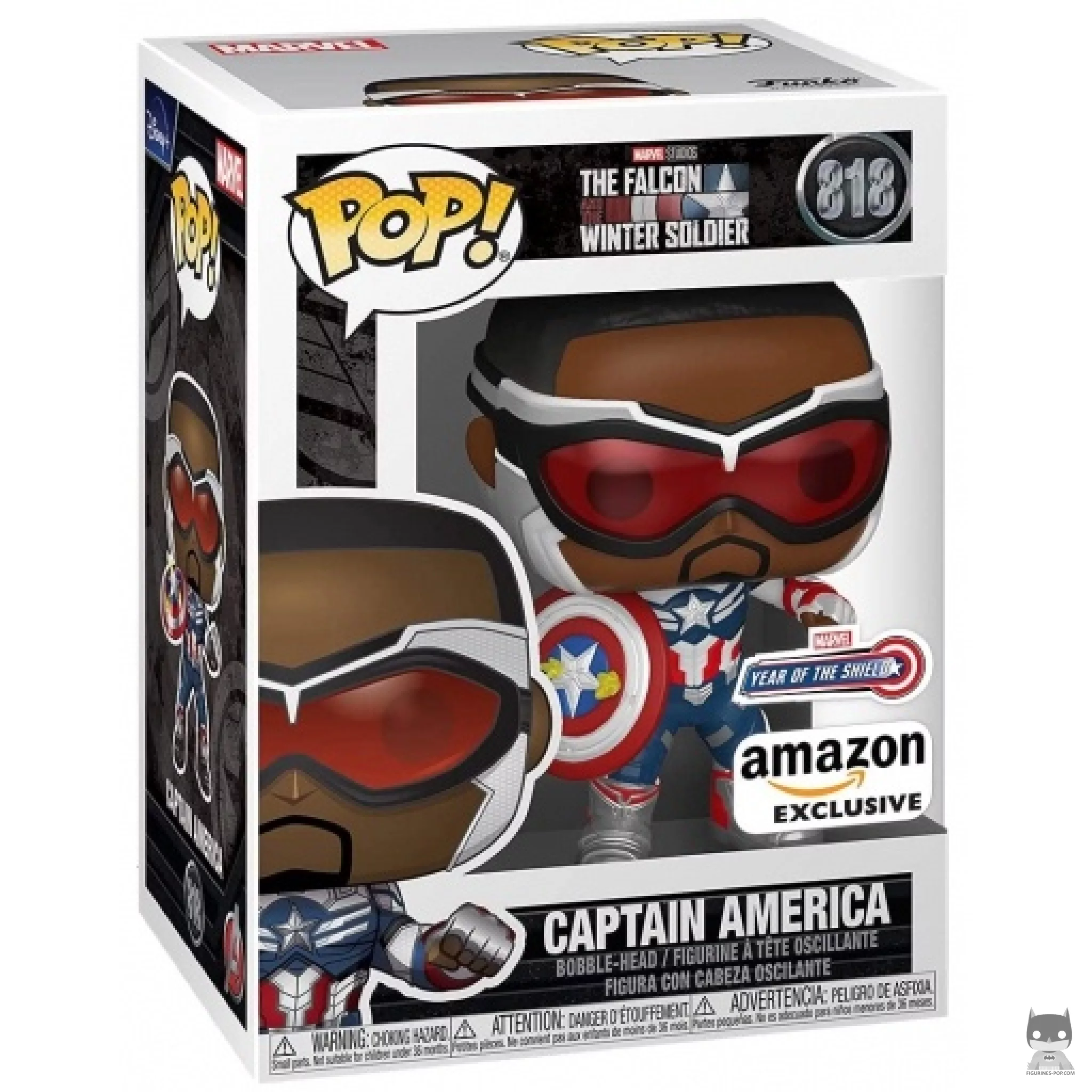 Captain America with shield Funko Pop! figure in its box