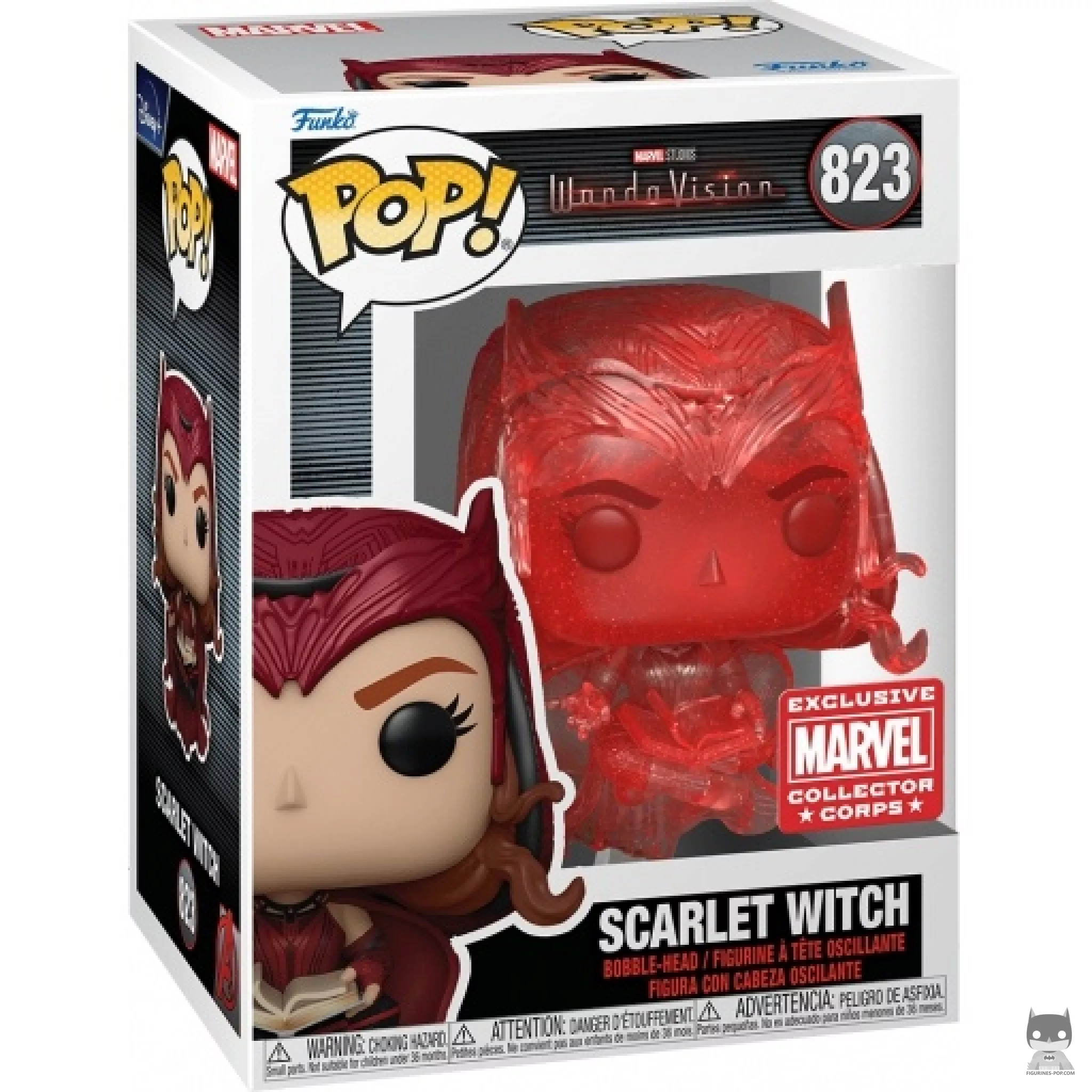 Scarlet Witch (Translucent & Glitter) Funko Pop! figure in its box