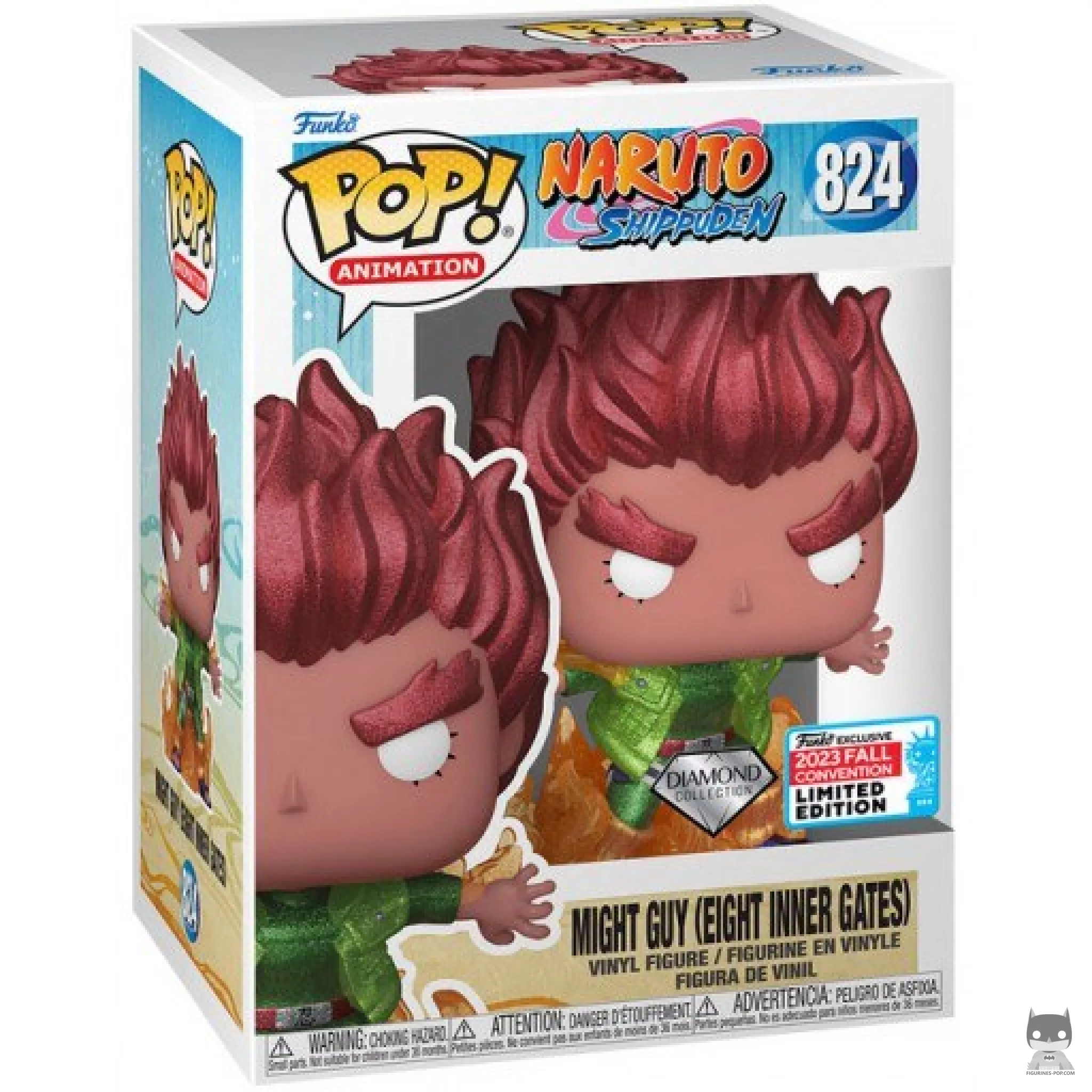 Might Guy (Eight Inner Gates) (Diamond Glitter) Funko Pop! figure in its box