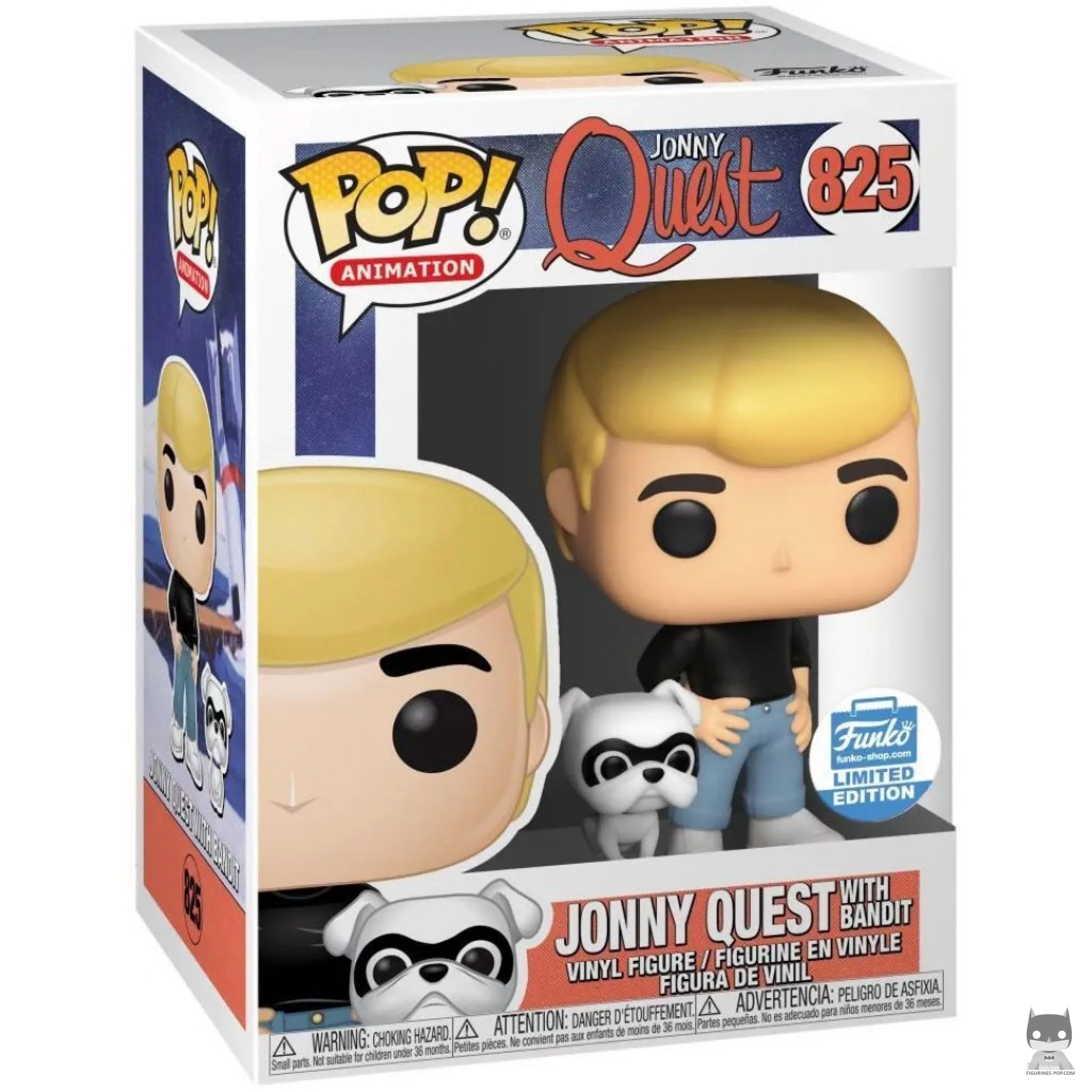 Jonny Quest with Bandit Funko Pop! figure in its box