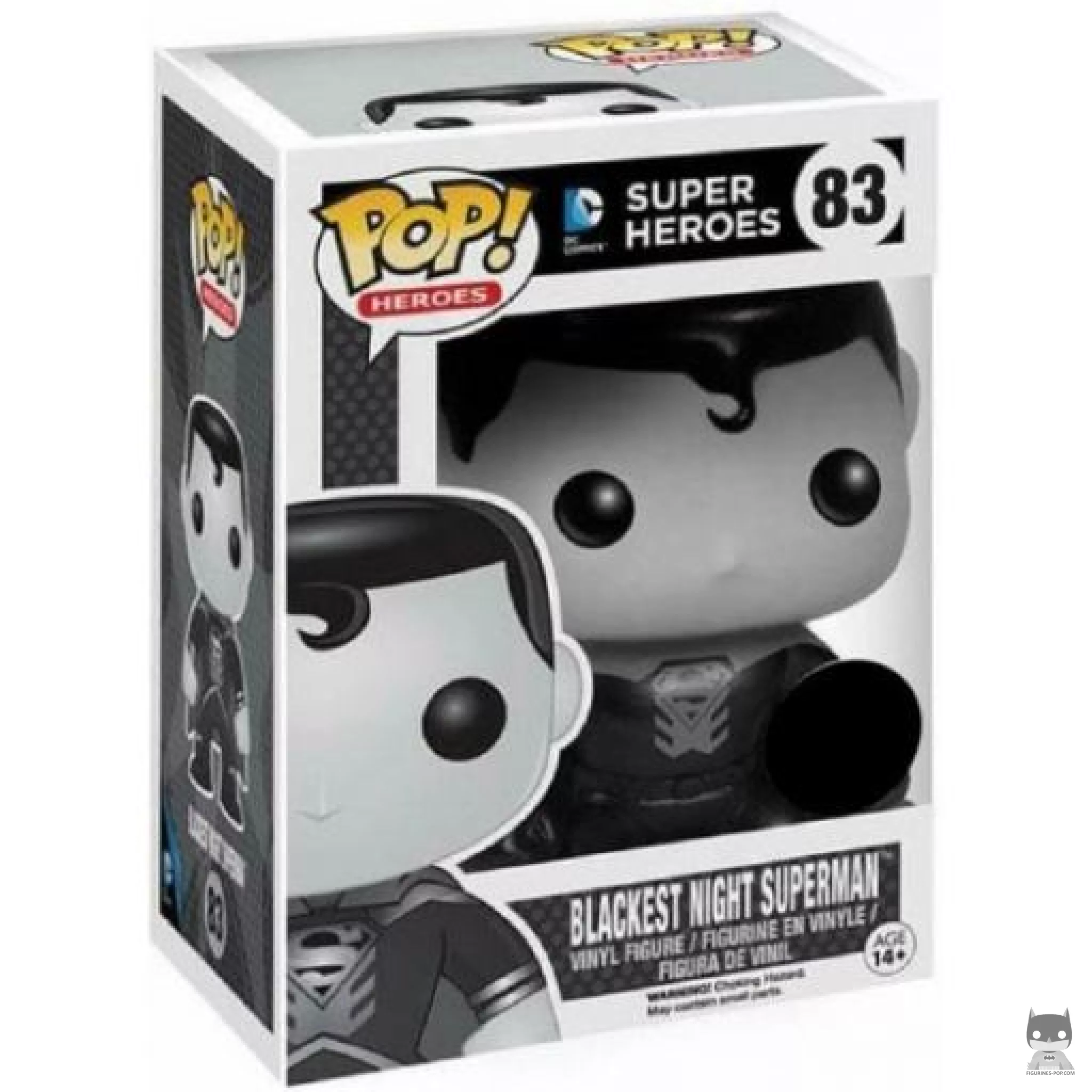 Blackest Night Superman (Black & White) Funko Pop! figure in its box