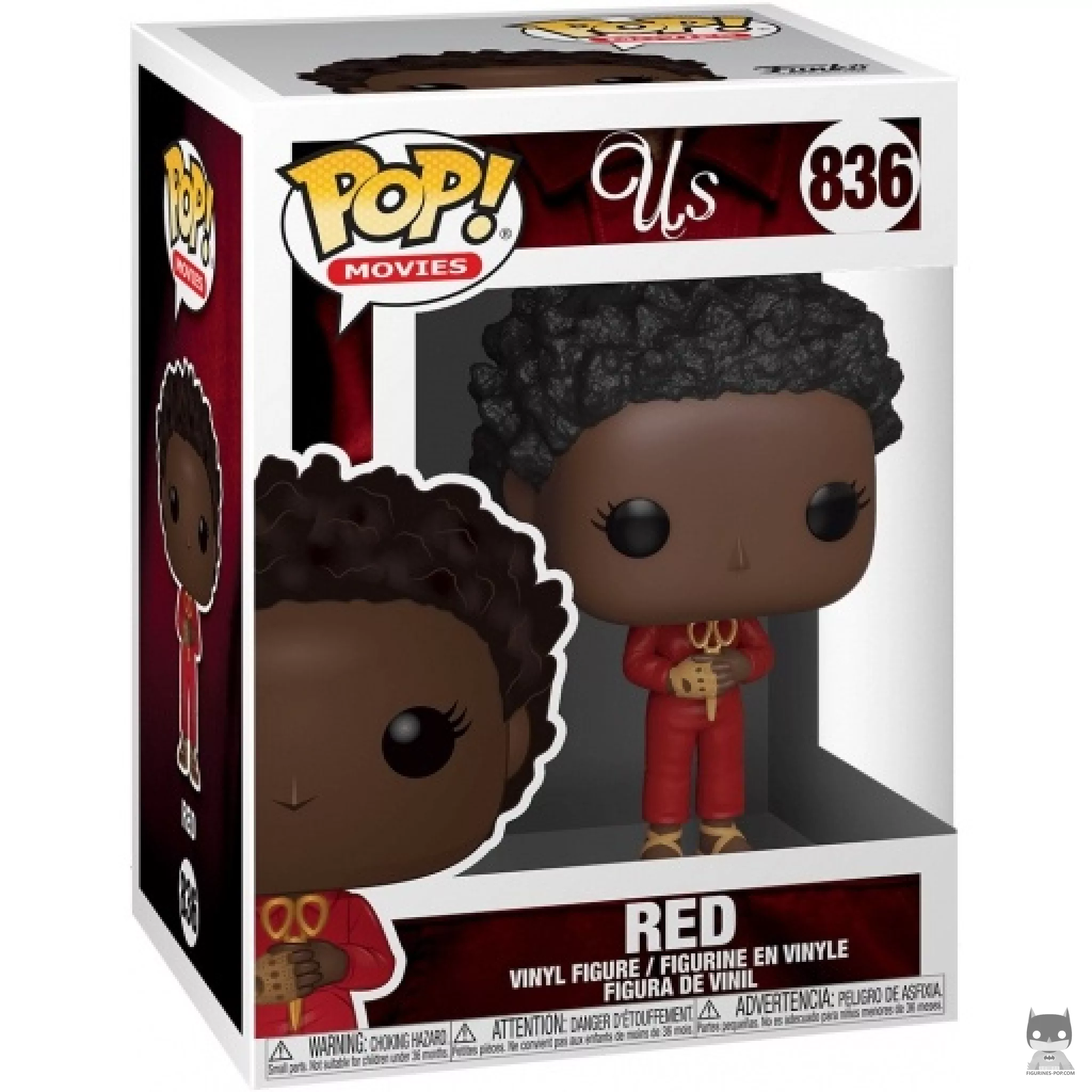 Red Funko Pop! figure in its box