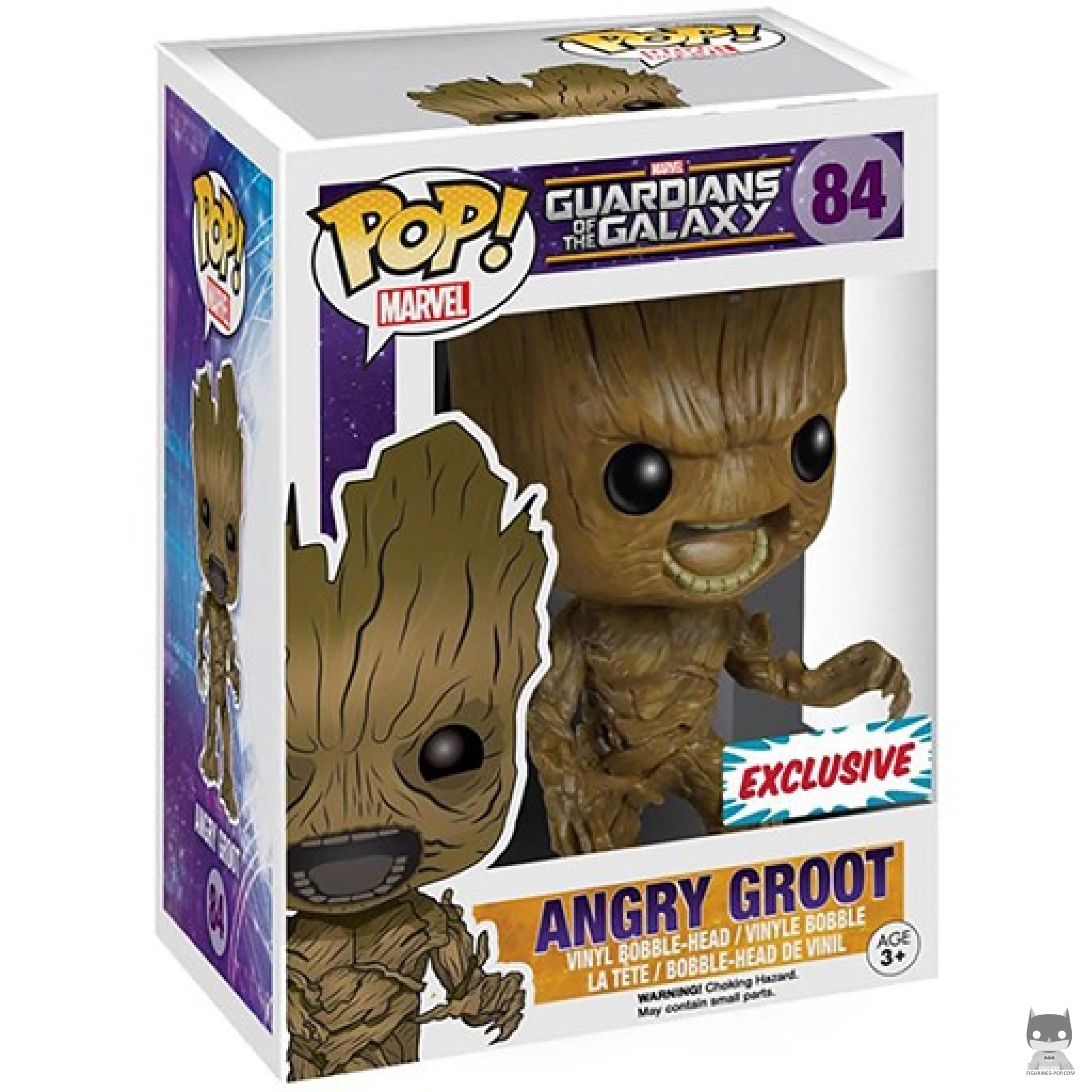 Angry Groot Funko Pop! figure in its box