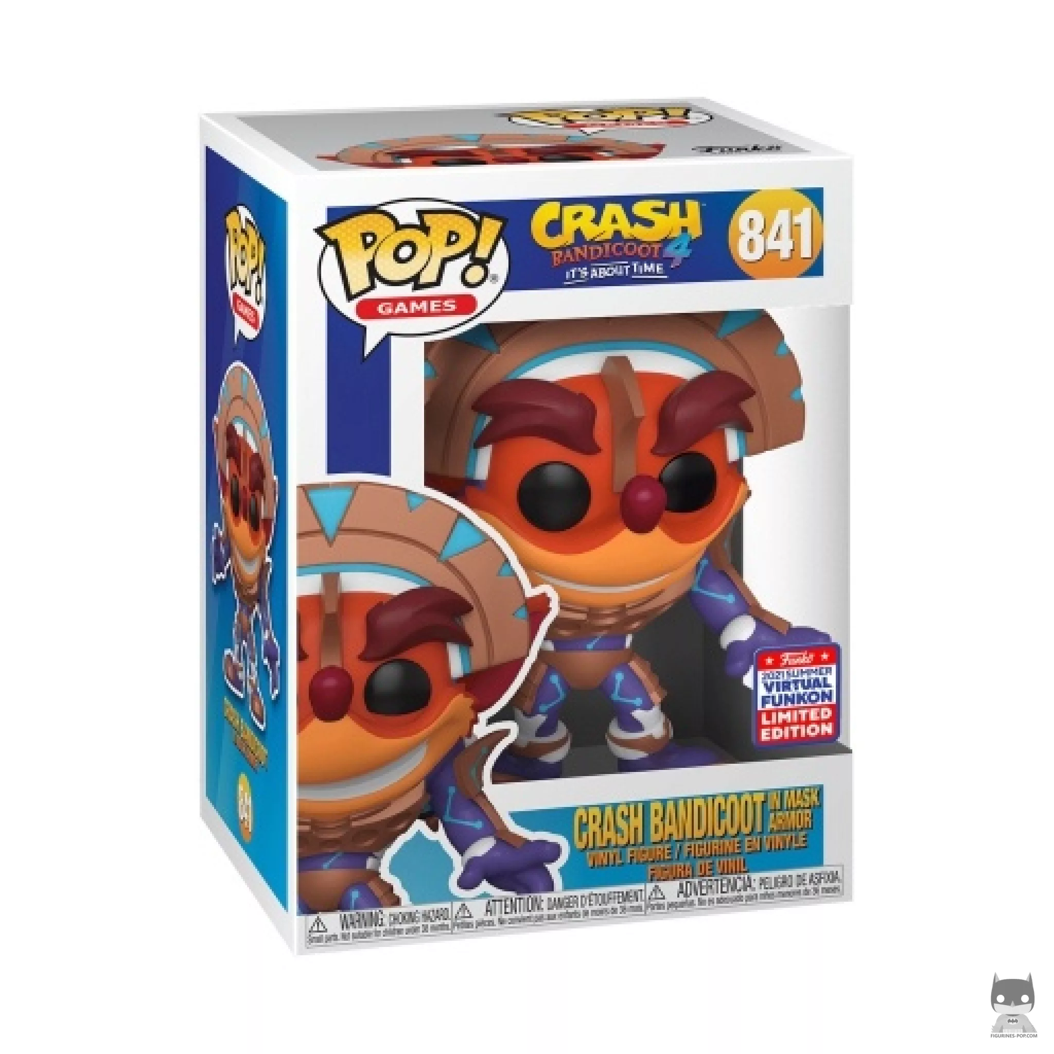 Crash Bandicoot In Mask Armor Funko Pop! figure in its box