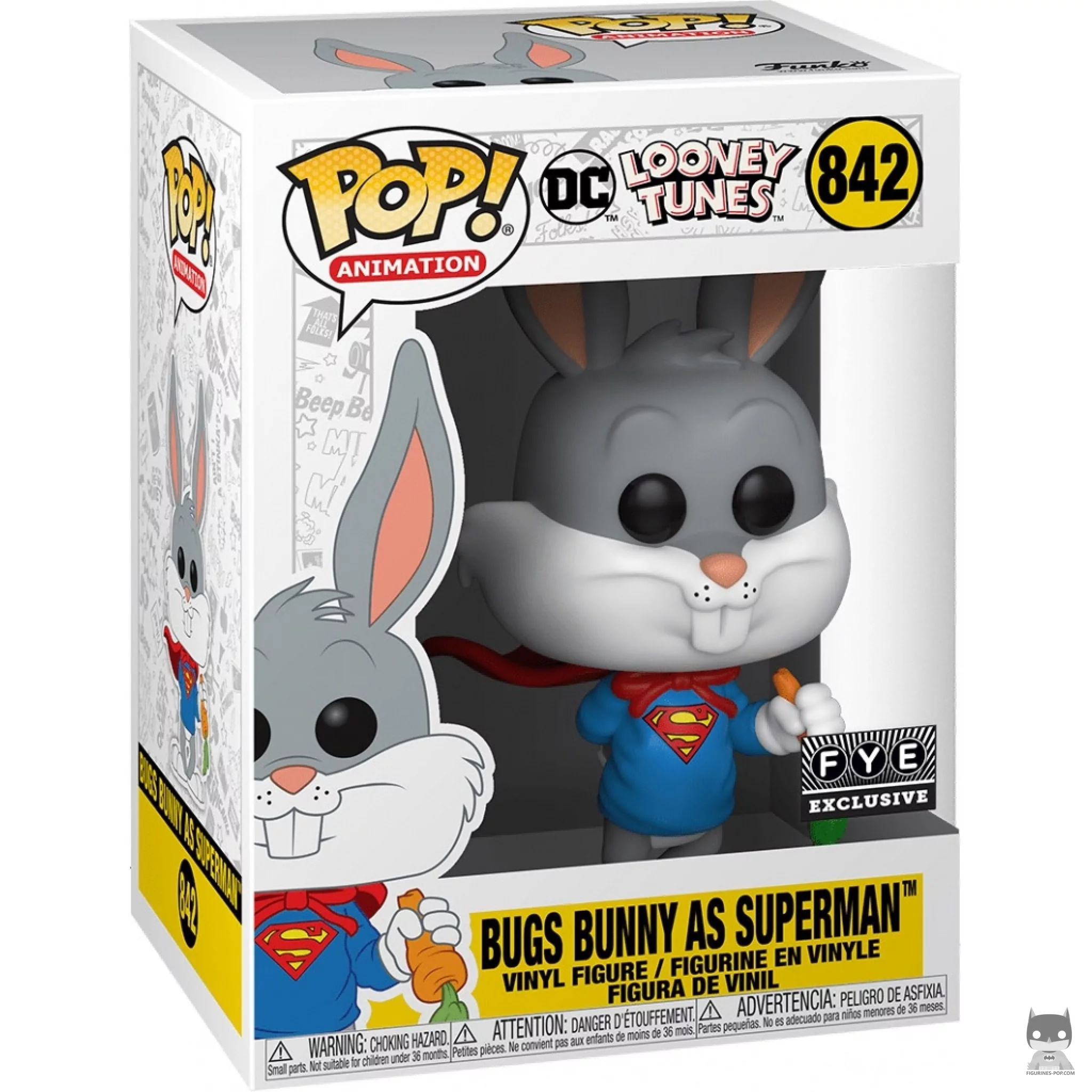 Bugs Bunny as Superman Funko Pop! figure in its box