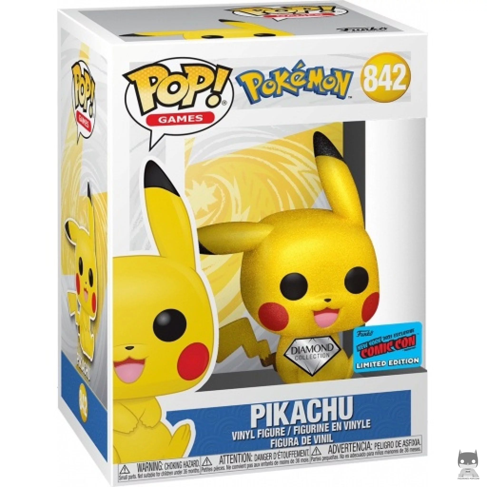 Pikachu (Diamond Glitter) Funko Pop! figure in its box
