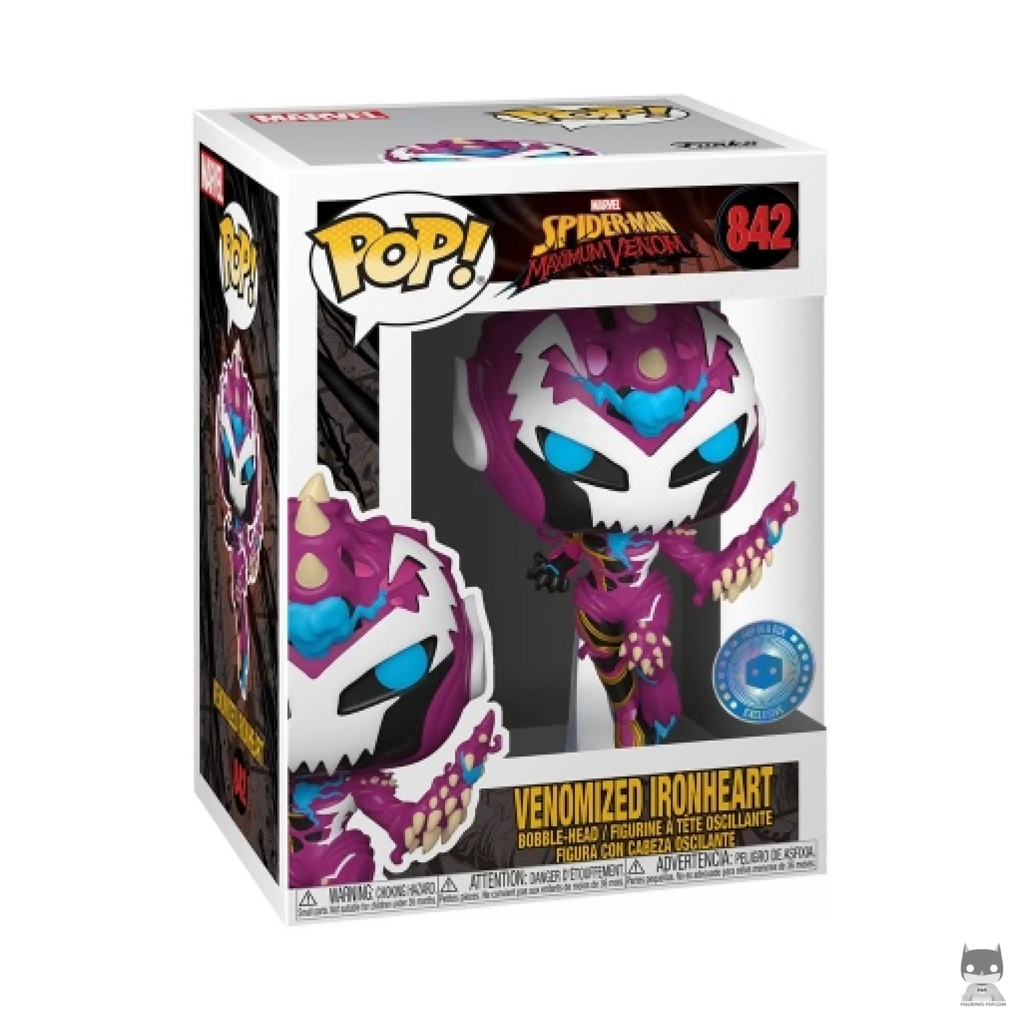 Venomized Ironheart Funko Pop! figure in its box