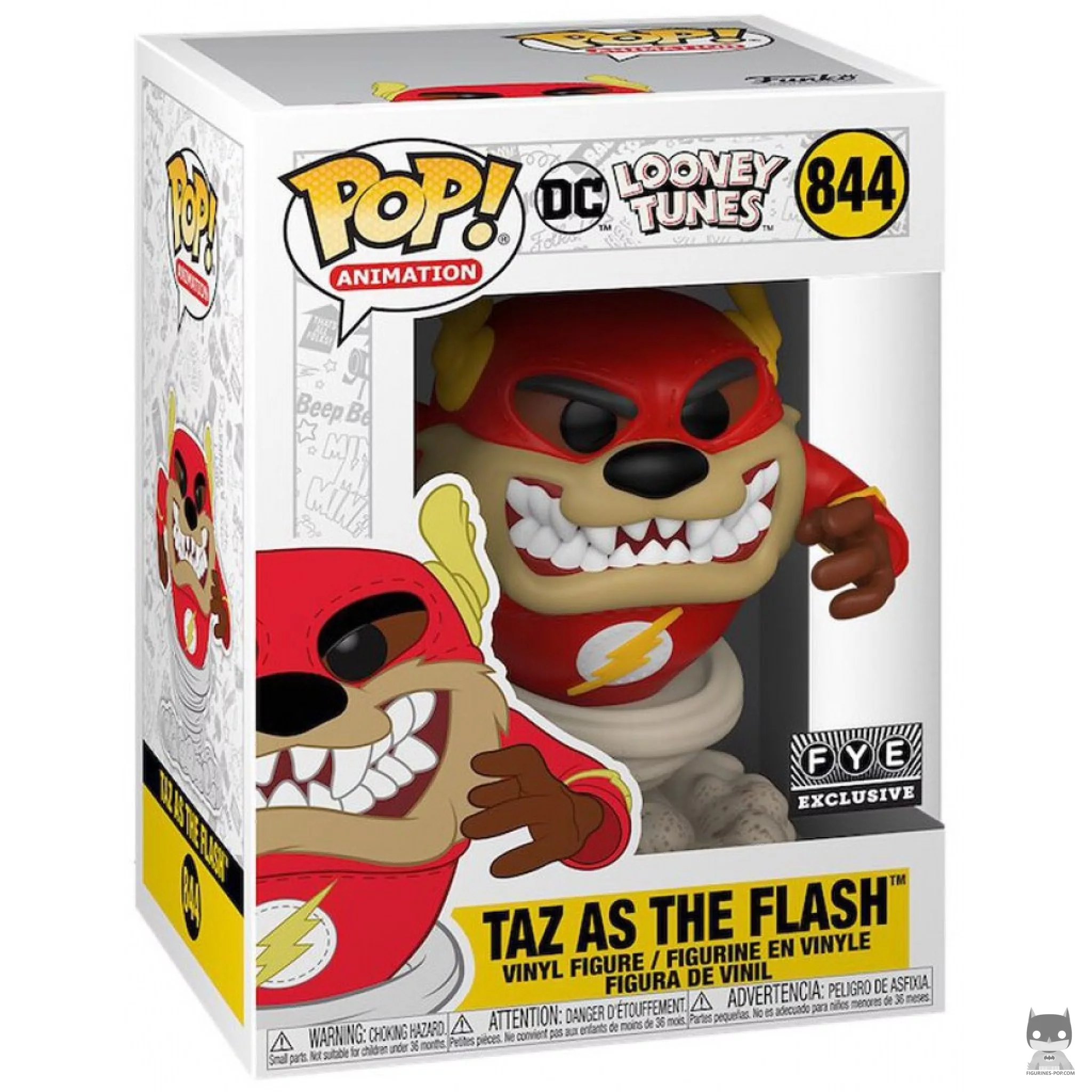 Taz as the Flash Funko Pop! figure in its box