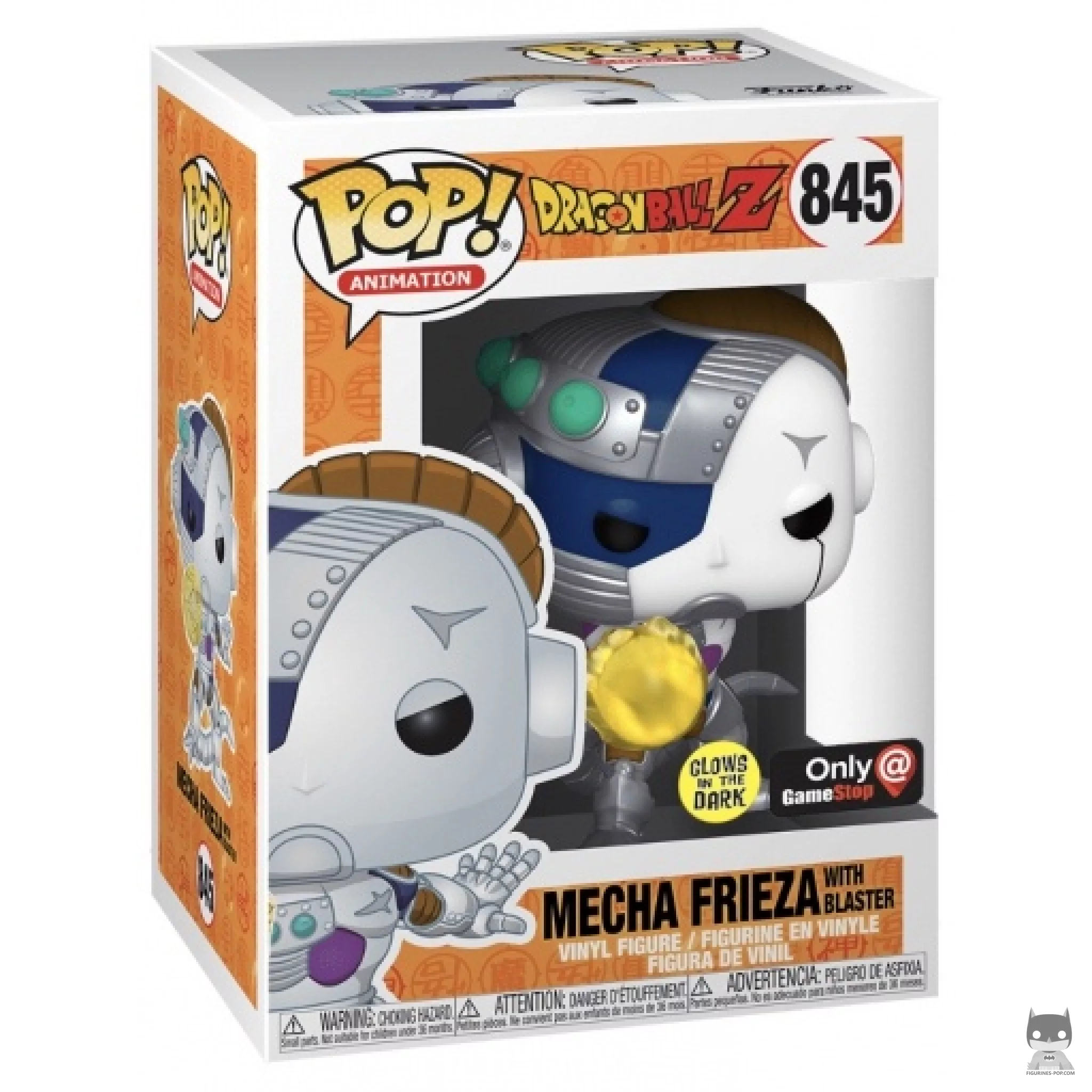 Mecha Frieza with Blaster (Glow in the Dark) Funko Pop! figure in its box