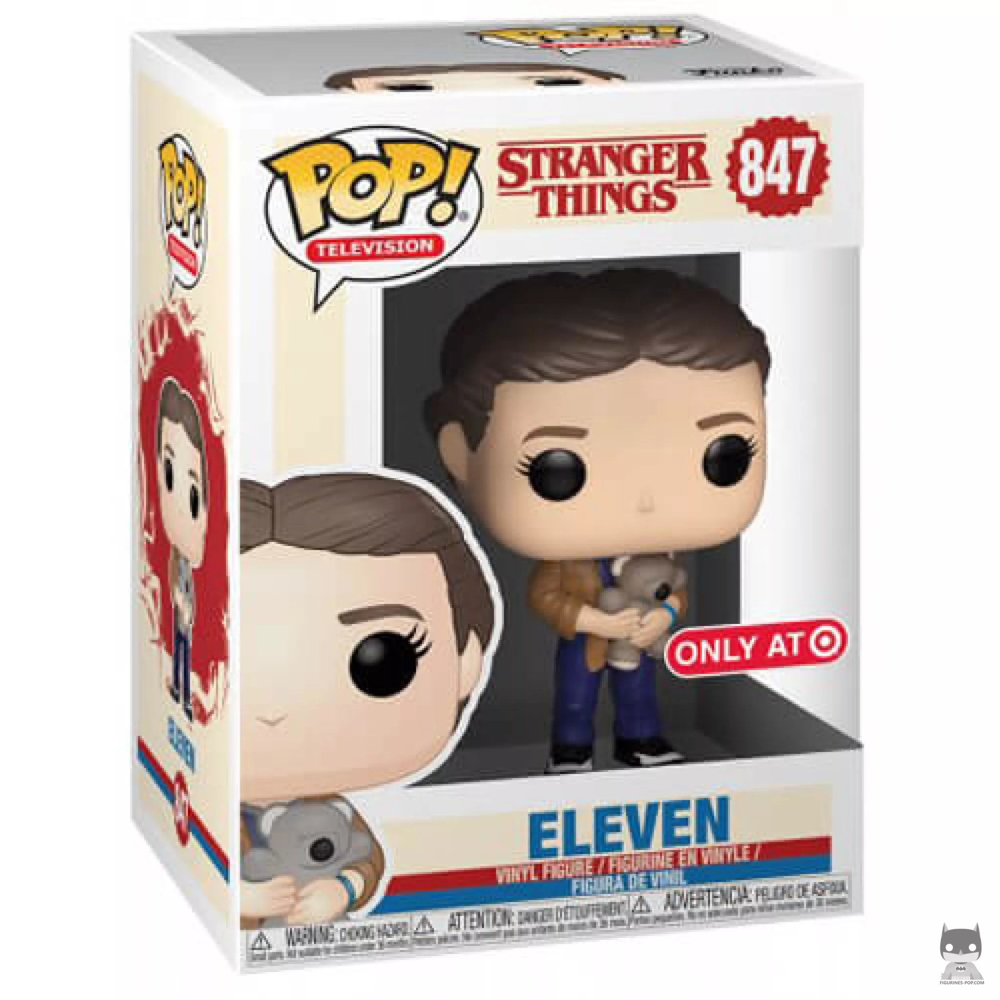 Eleven with teddy bear Funko Pop! figure in its box