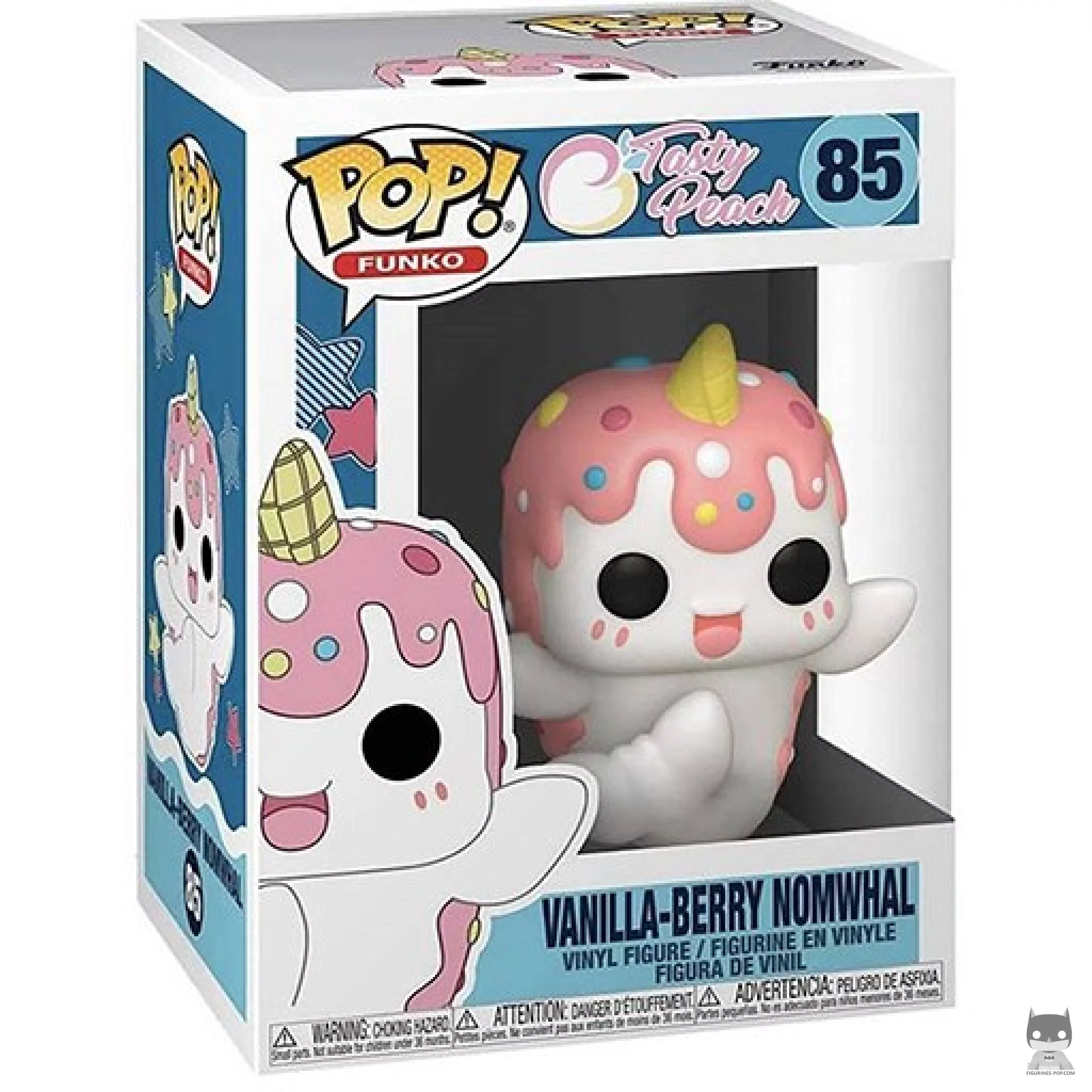 Vanilla-Berry Nomwhal Funko Pop! figure in its box