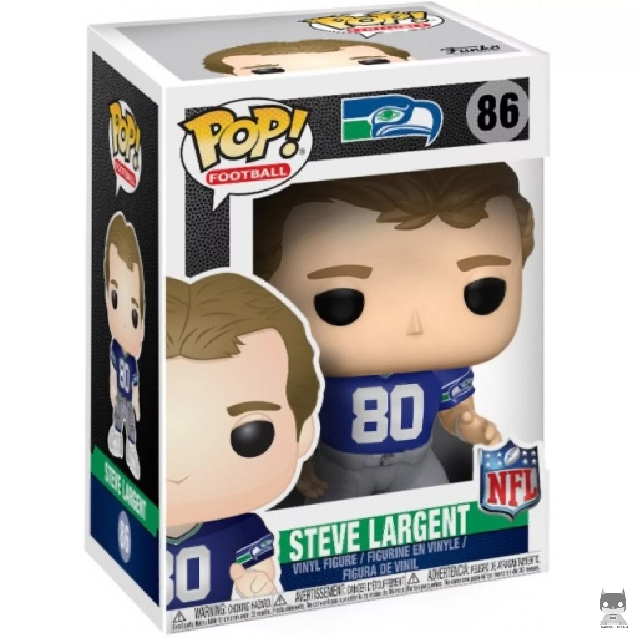 Steve Largent (Seahawks Throwback) Funko Pop! figure in its box