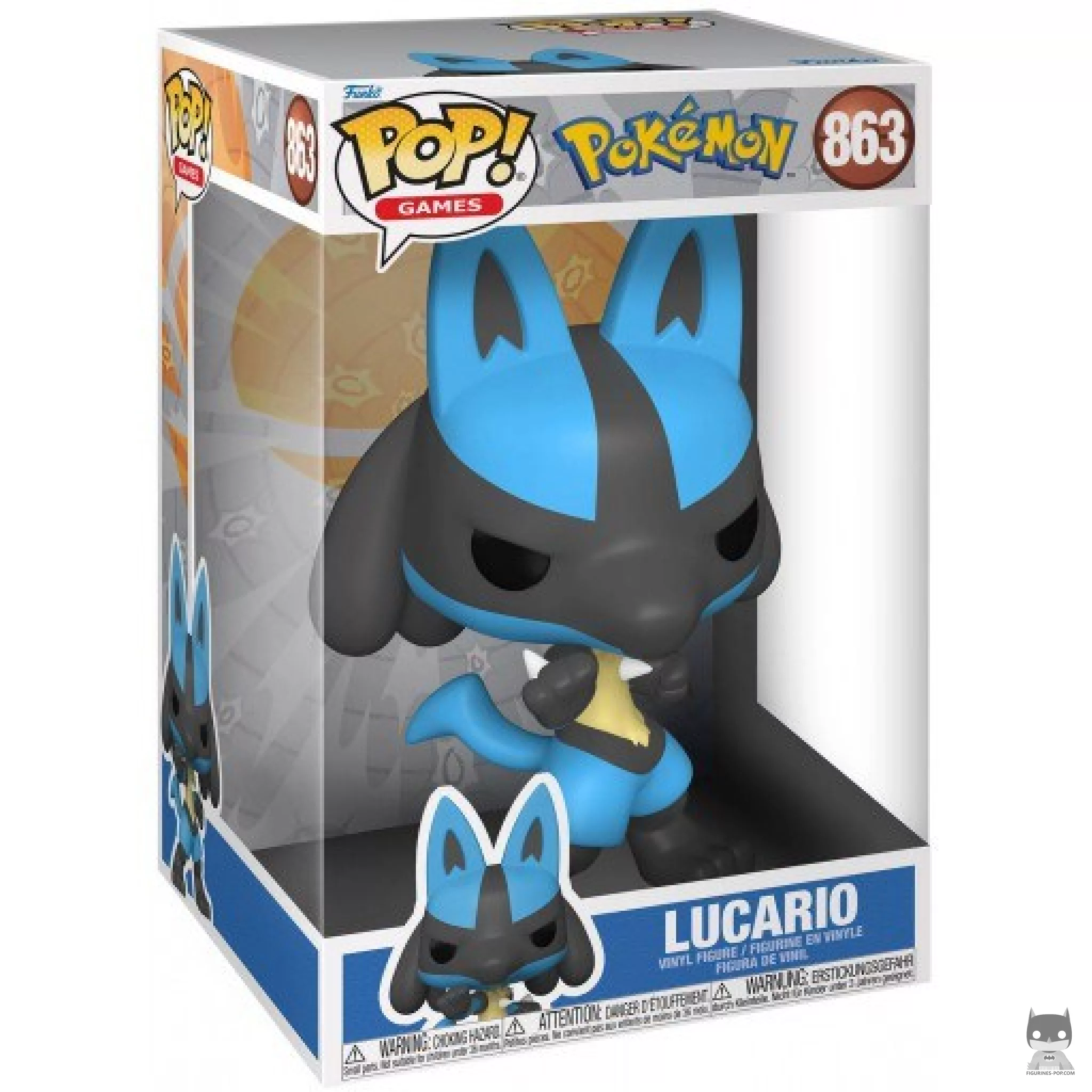Lucario (Supersized) Funko Pop! figure in its box