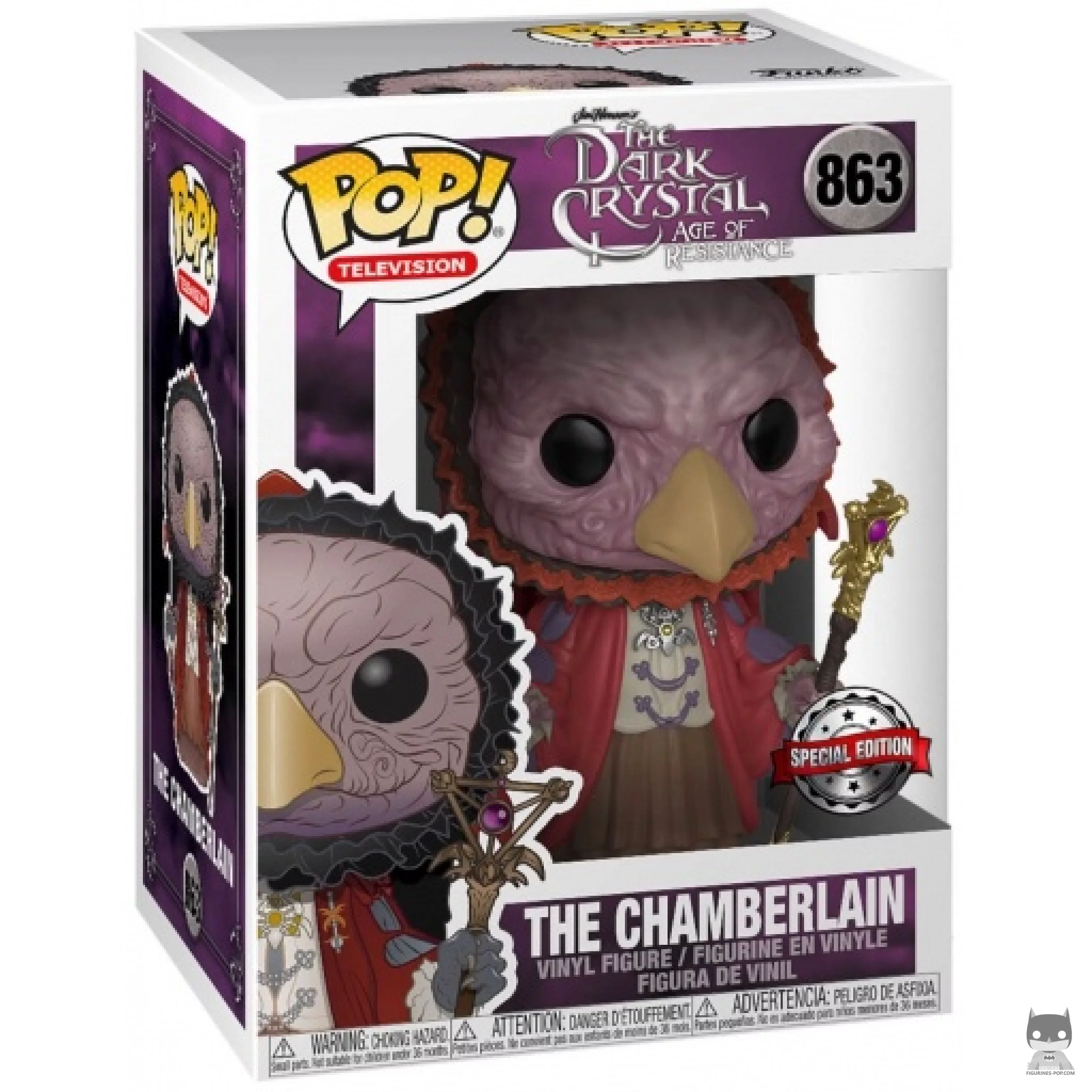 The Chamberlain Skeksis Funko Pop! figure in its box