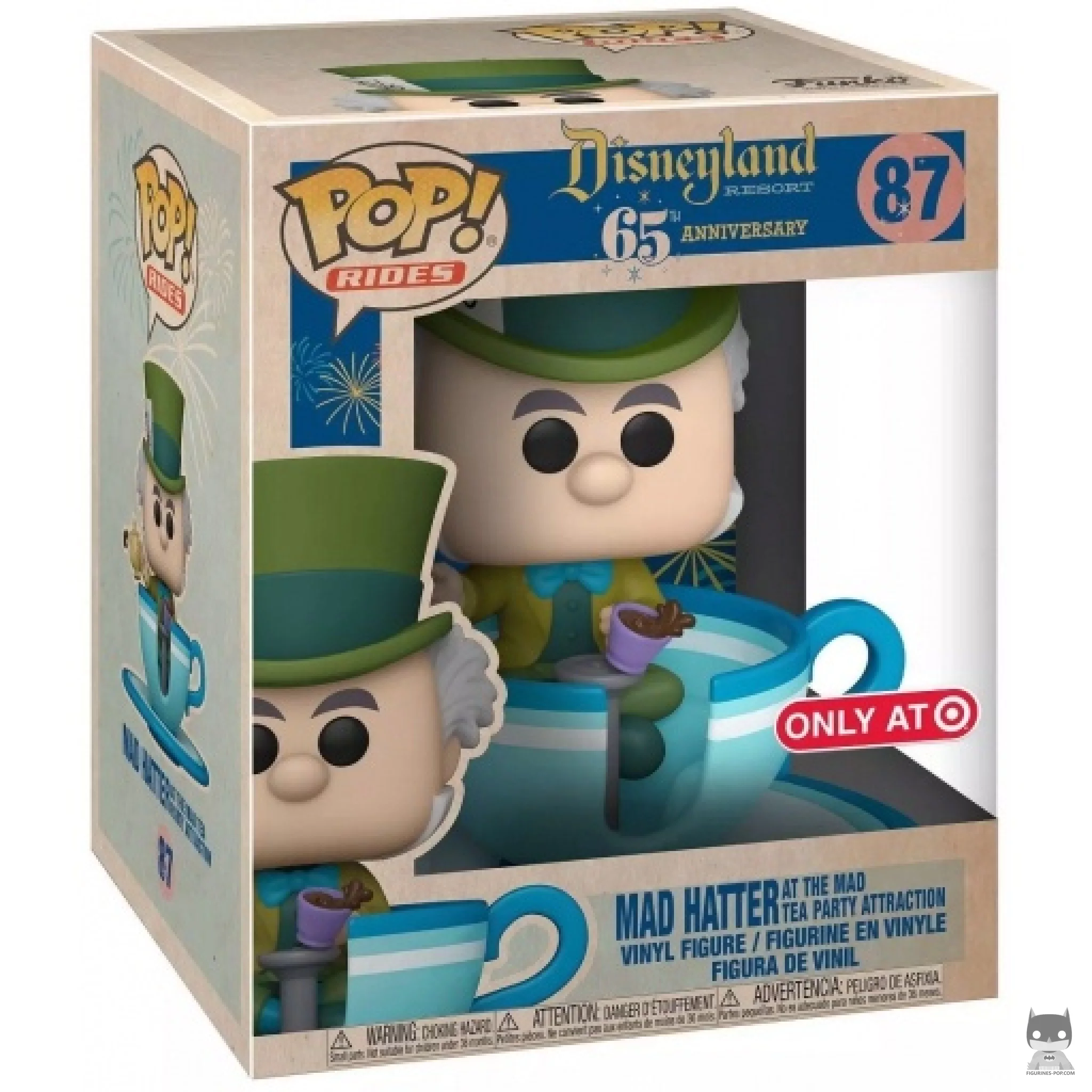 Mad Hatter at the Mad Tea Party Attraction Funko Pop! figure in its box