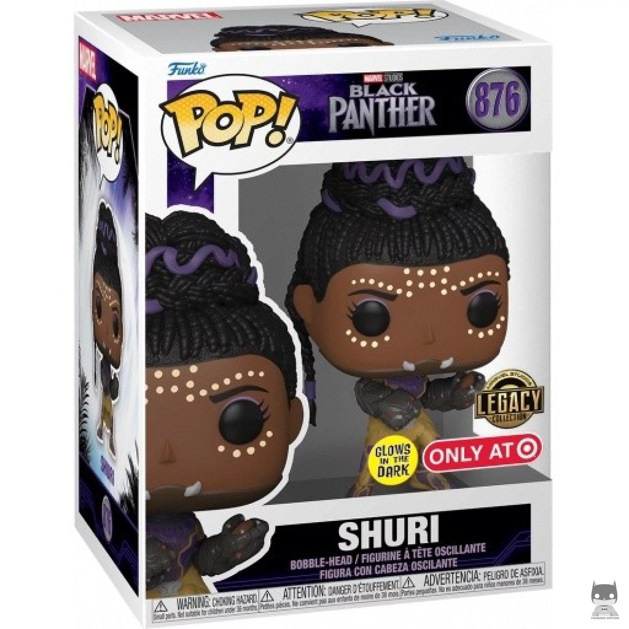 Shuri (Glow in the Dark) Funko Pop! figure in its box