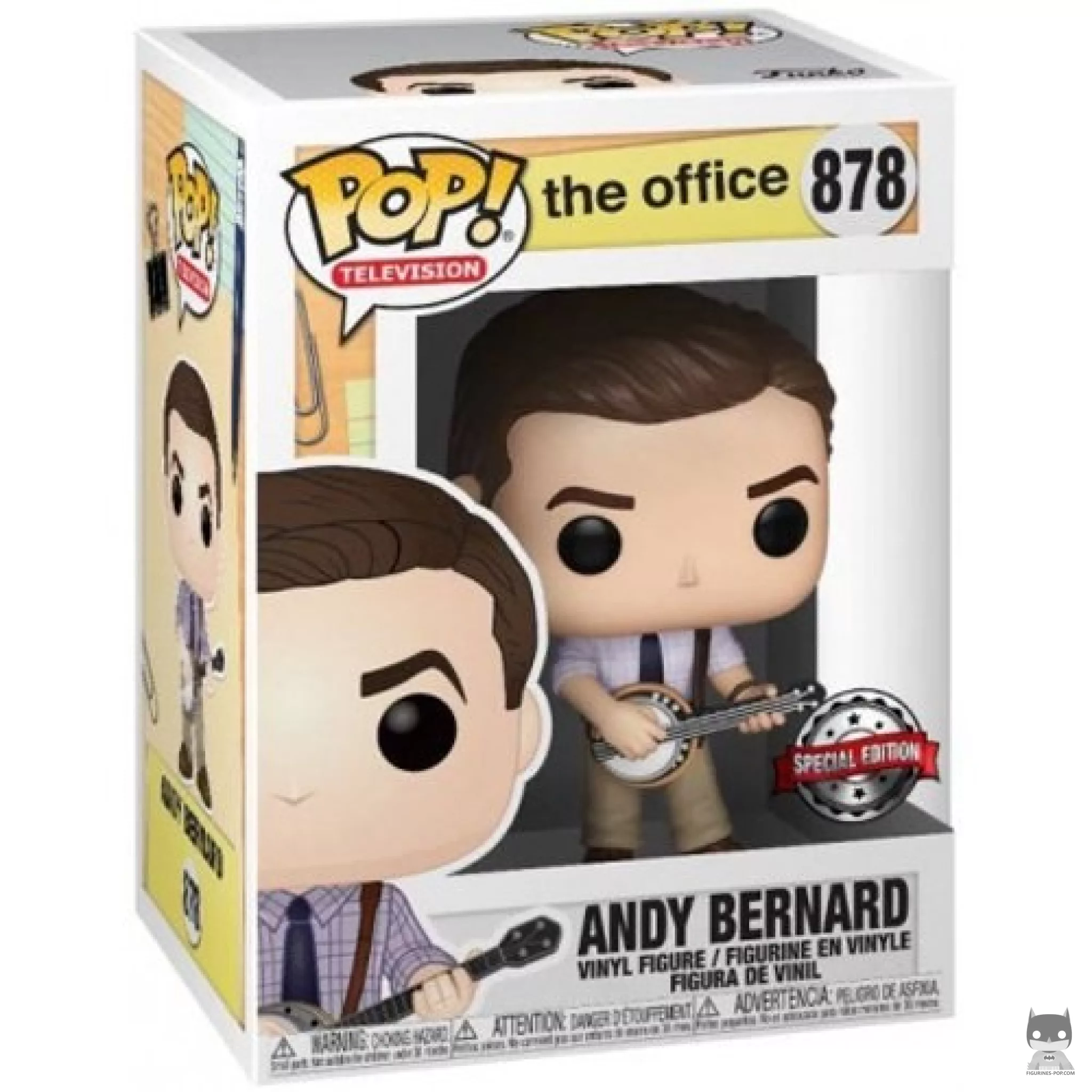 Andy Bernard Funko Pop! figure in its box