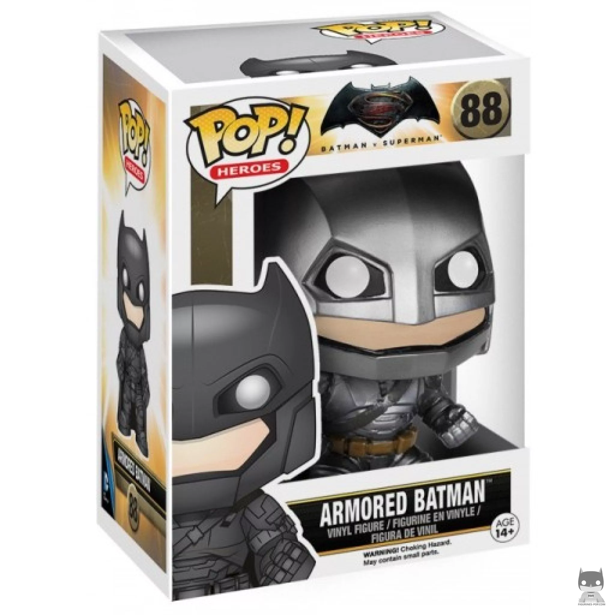 Armored Batman Funko Pop! figure in its box